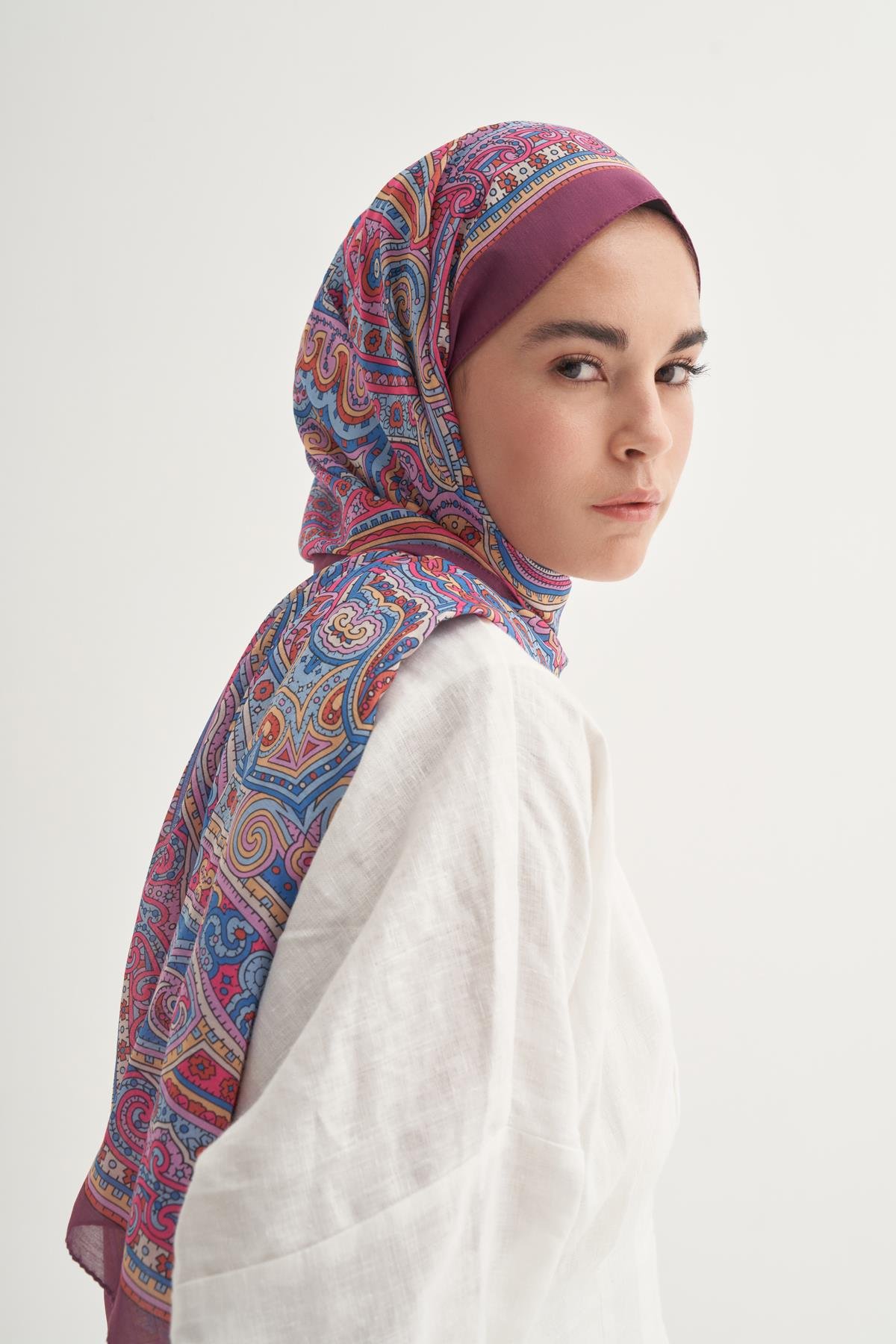 Sienna Pembe Nilla Pamuklu Şal