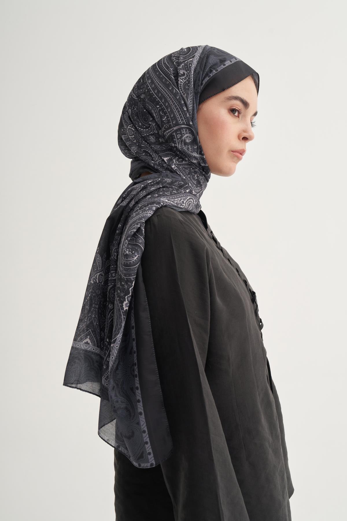 Ravena Siyah Nilla Pamuklu Şal