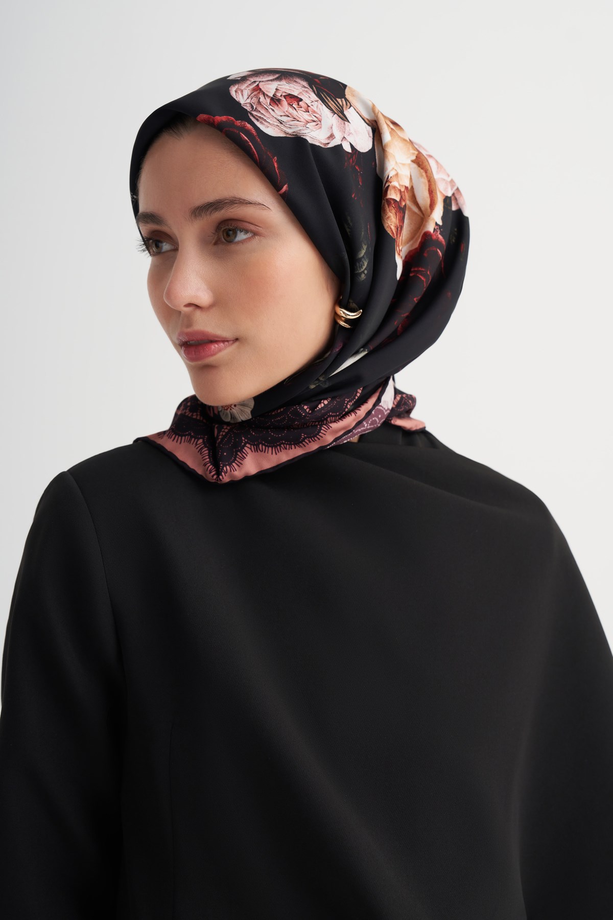 Rosalia Bordo Twill Eşarp