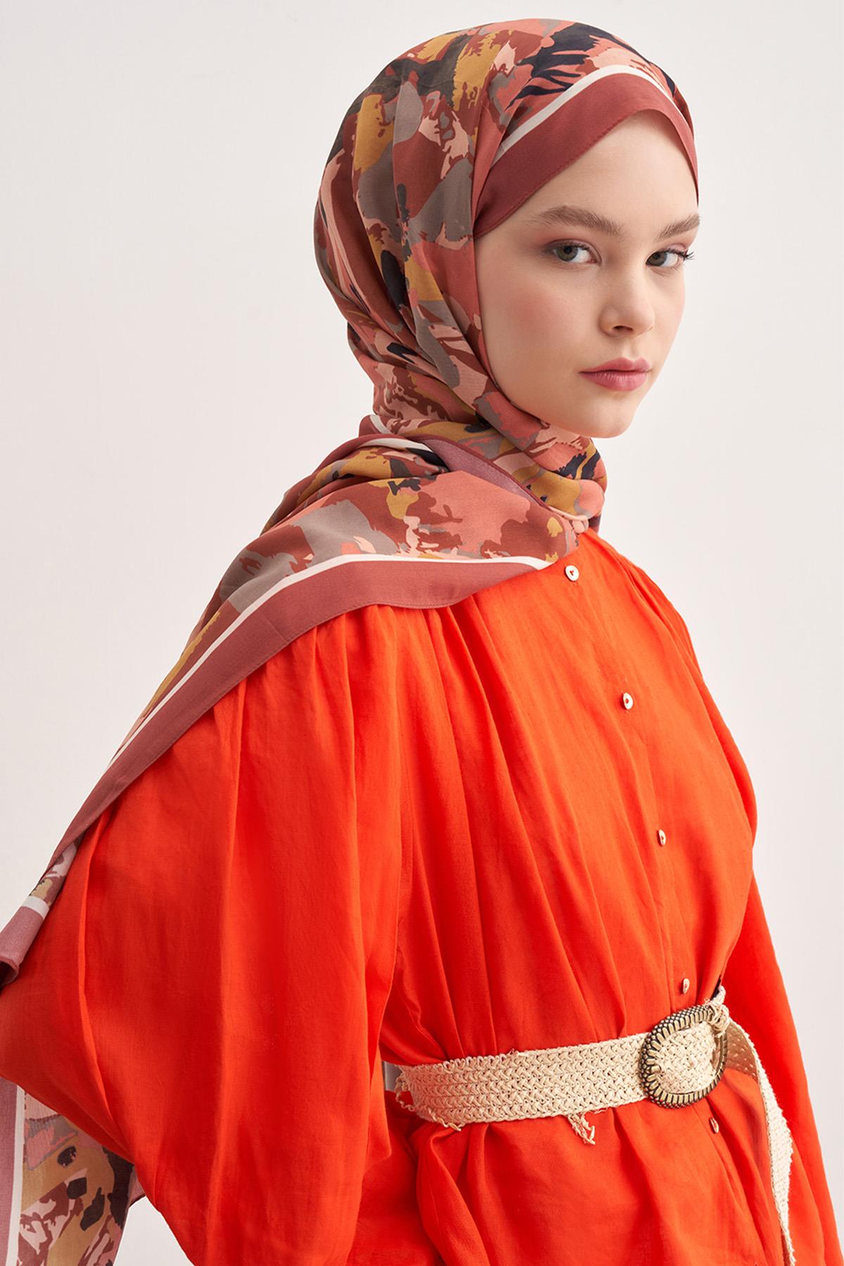 Brush Gül Kurusu Vela Floş Şal