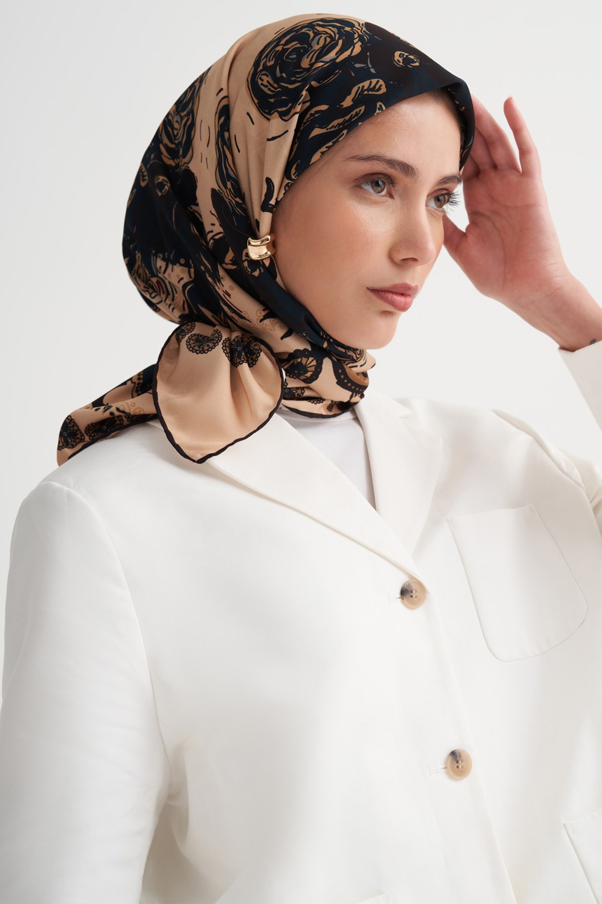 Silva Bej Twill Eşarp