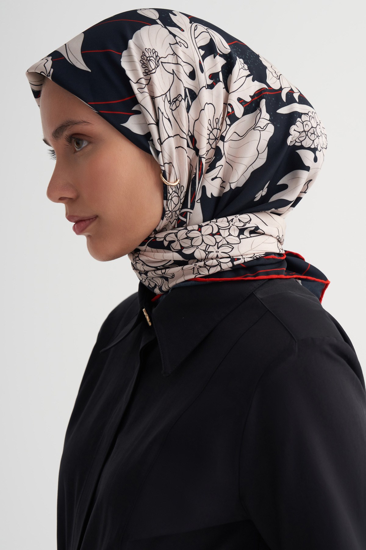 Atelier Lacivert Twill Eşarp