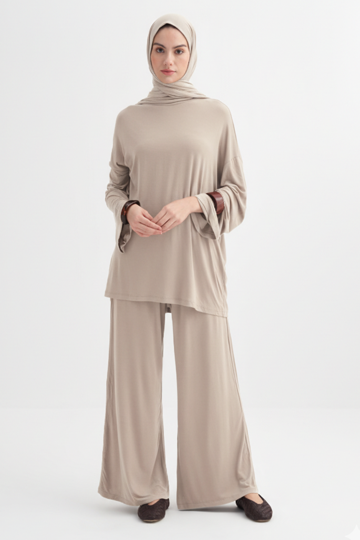 Micro Modal Pantolon Taş