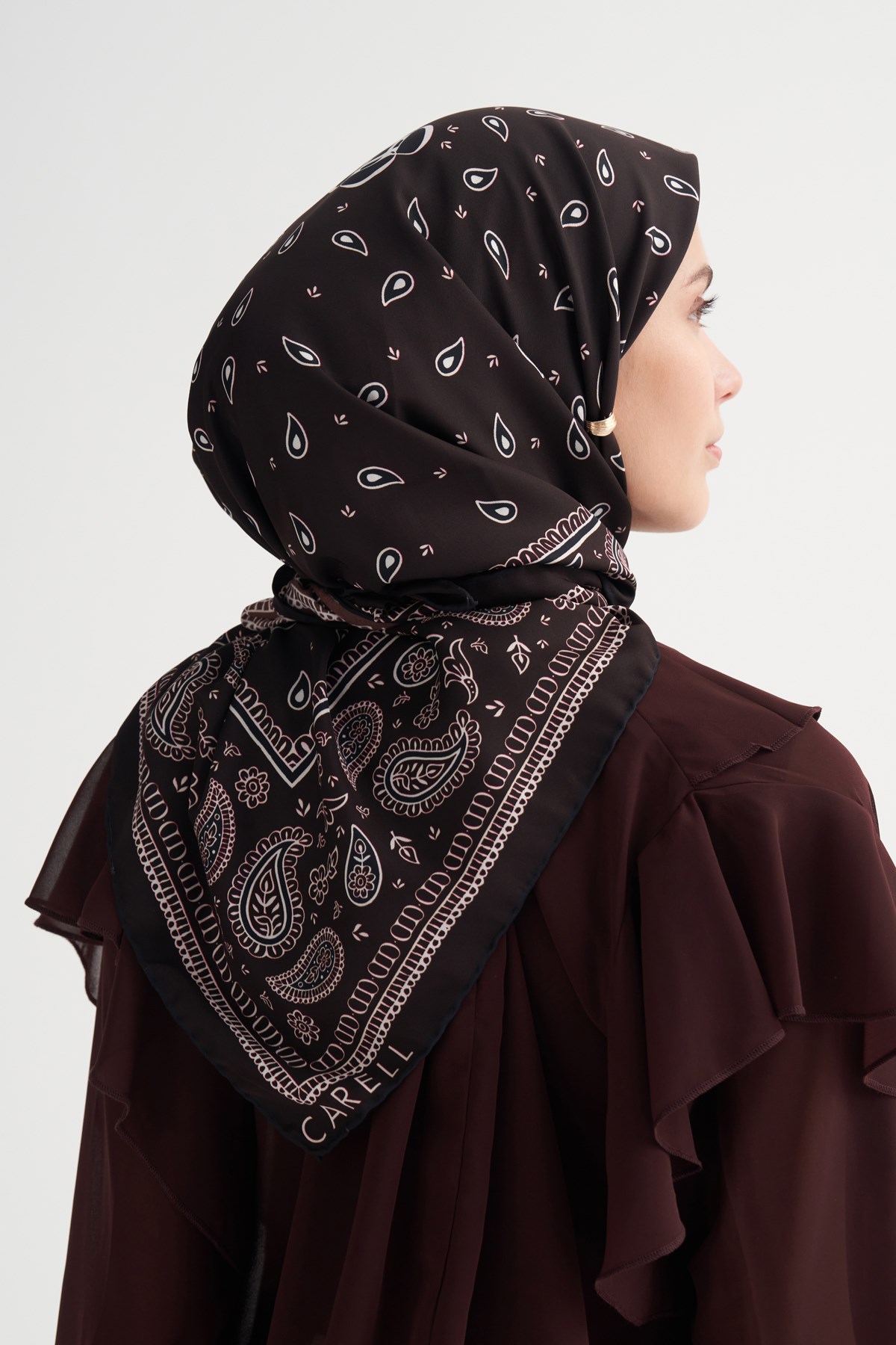 Paısley Bordo Twill Eşarp