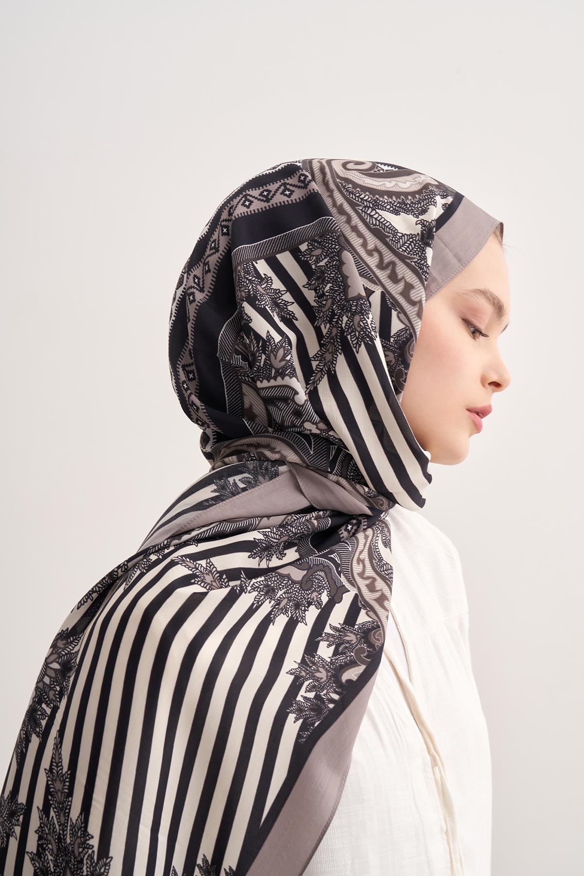 Bloomline Füme Vela Floş Şal