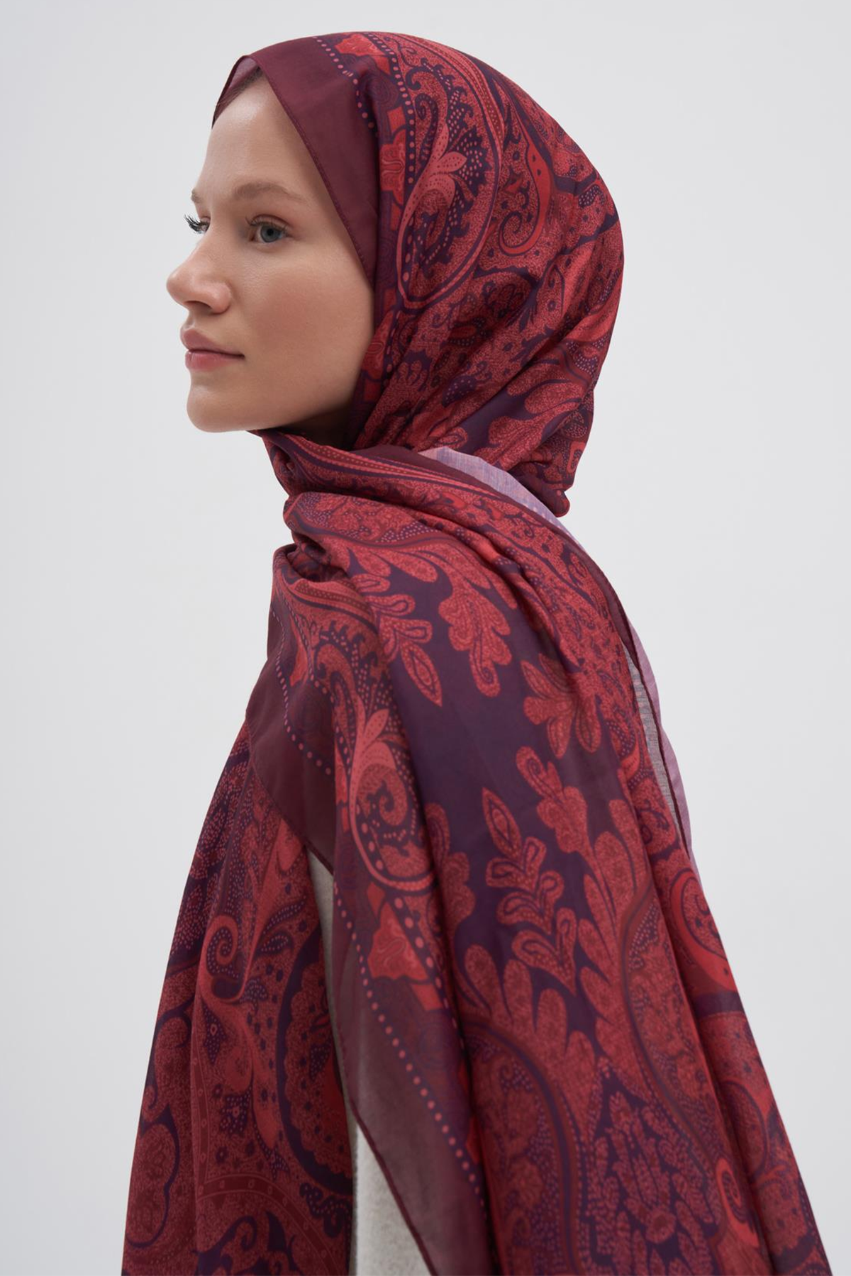 Marni Bordo Nilla Pamuklu Şal