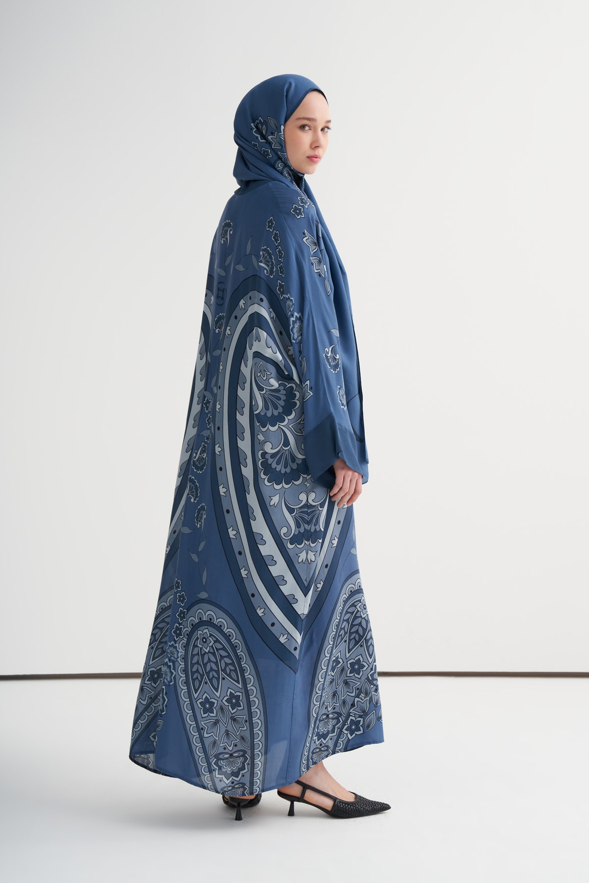 Etnik Floş Abaya Mavi