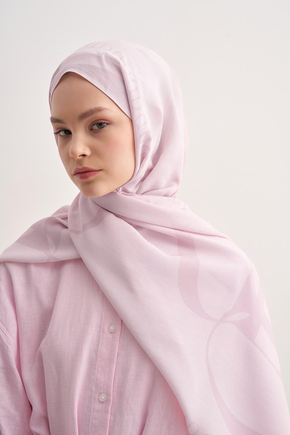 Aura Pudra Monogram Floş Şal