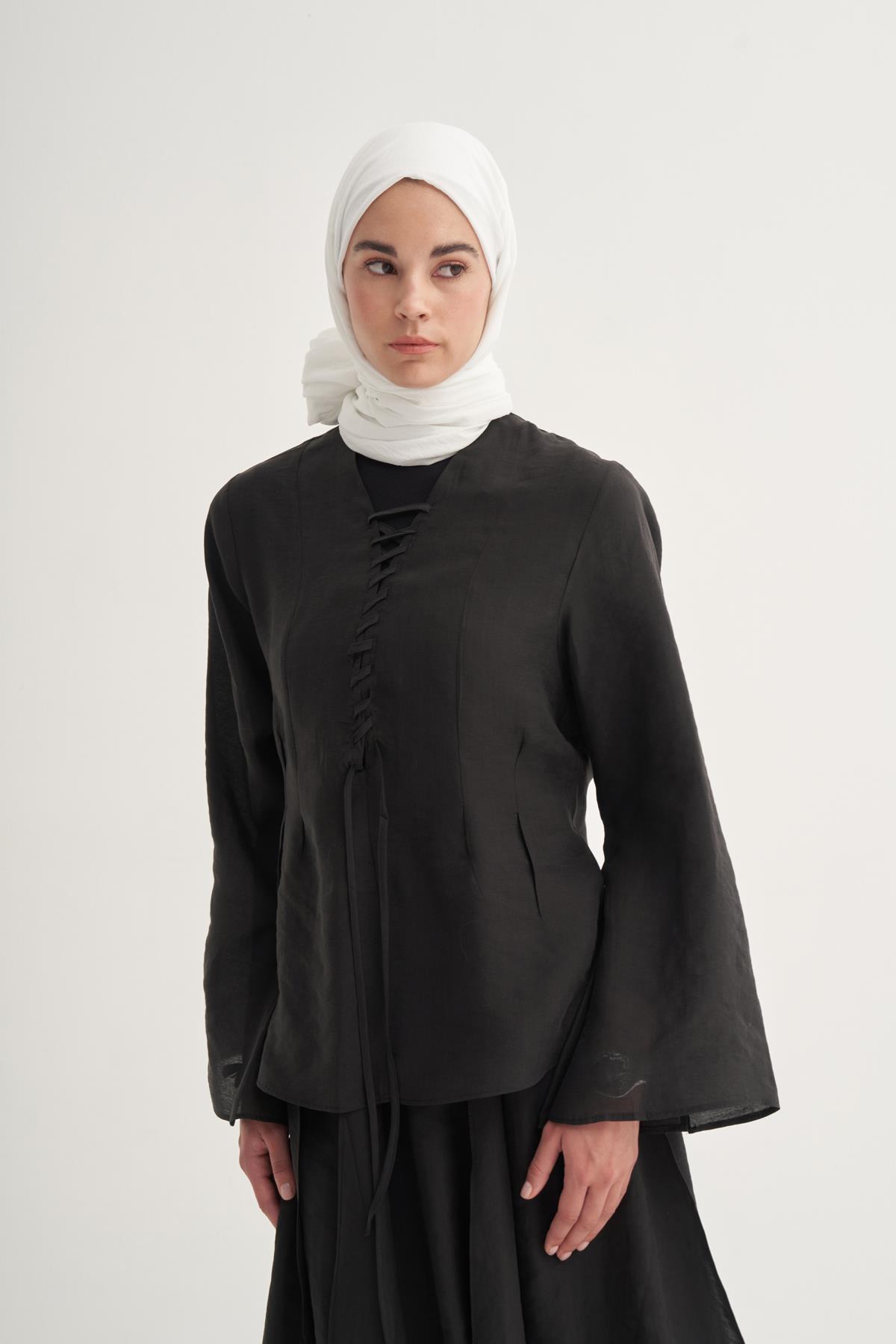 Organik Kırışık  Şal Ekru