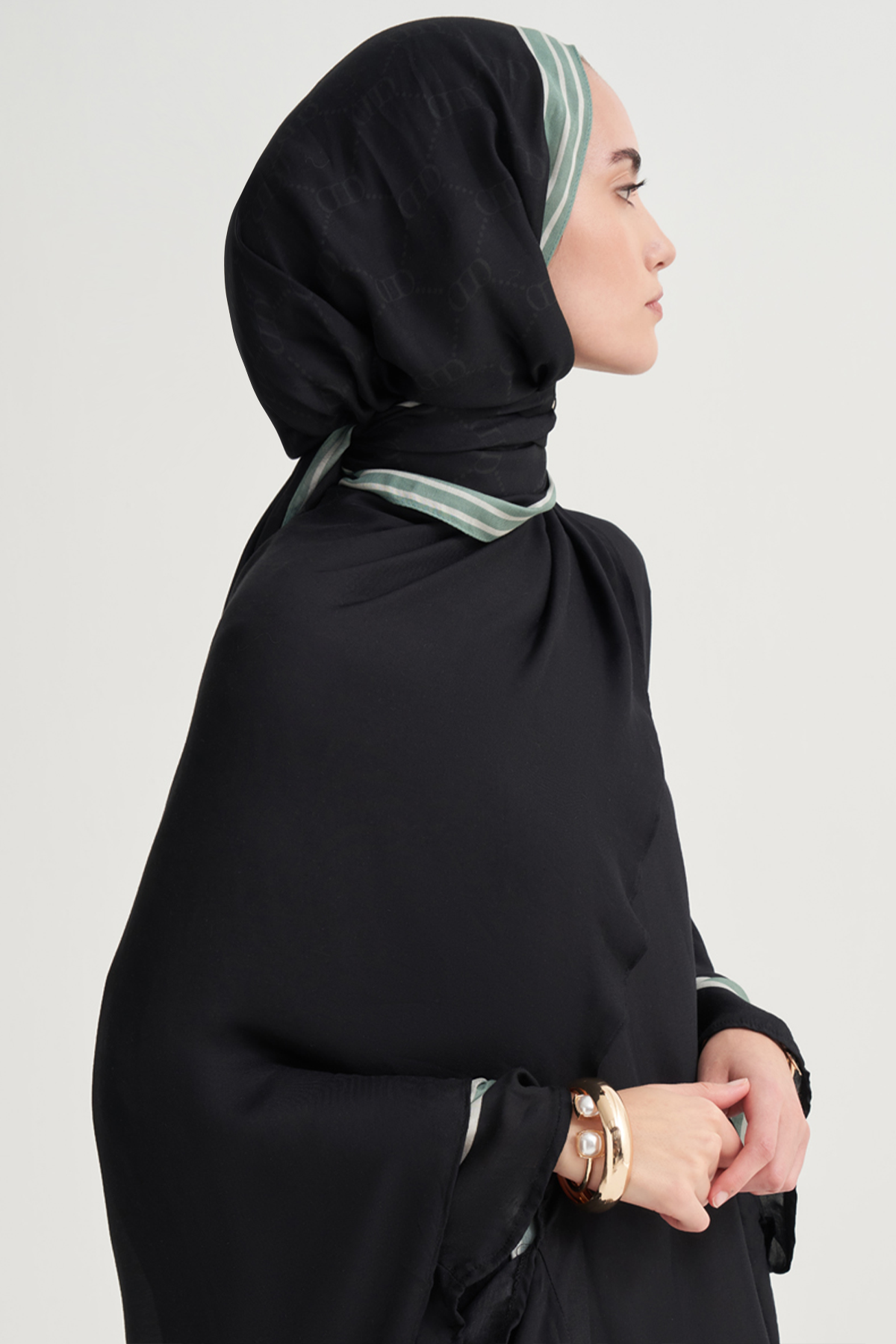 Mirya İncira Viskon Şal Siyah