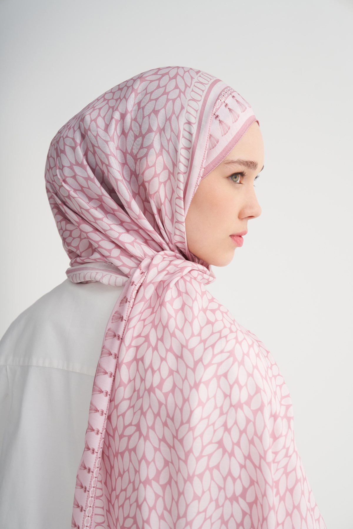 Vera İncira Viskon Şal Soft Pembe