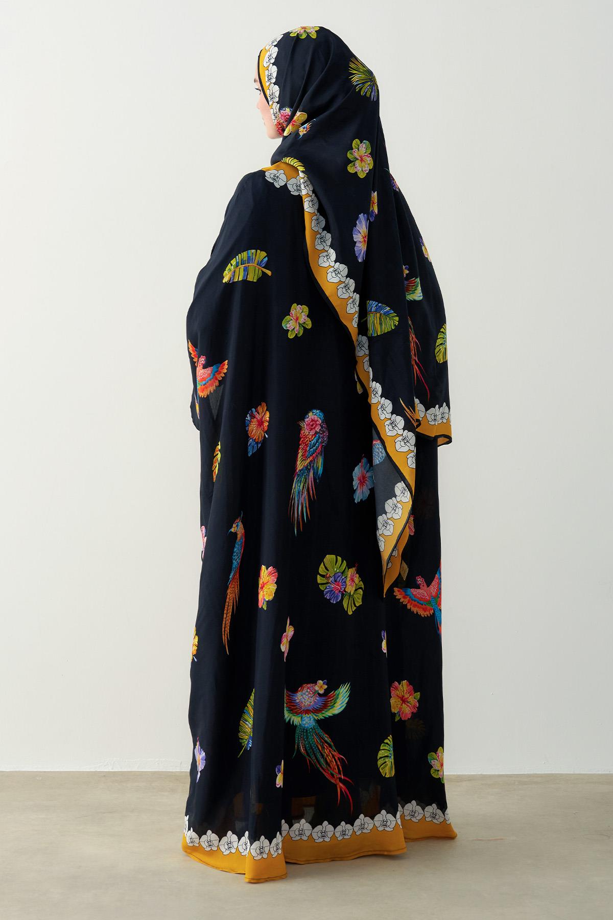 Sunshine Floş Kaftan Siyah