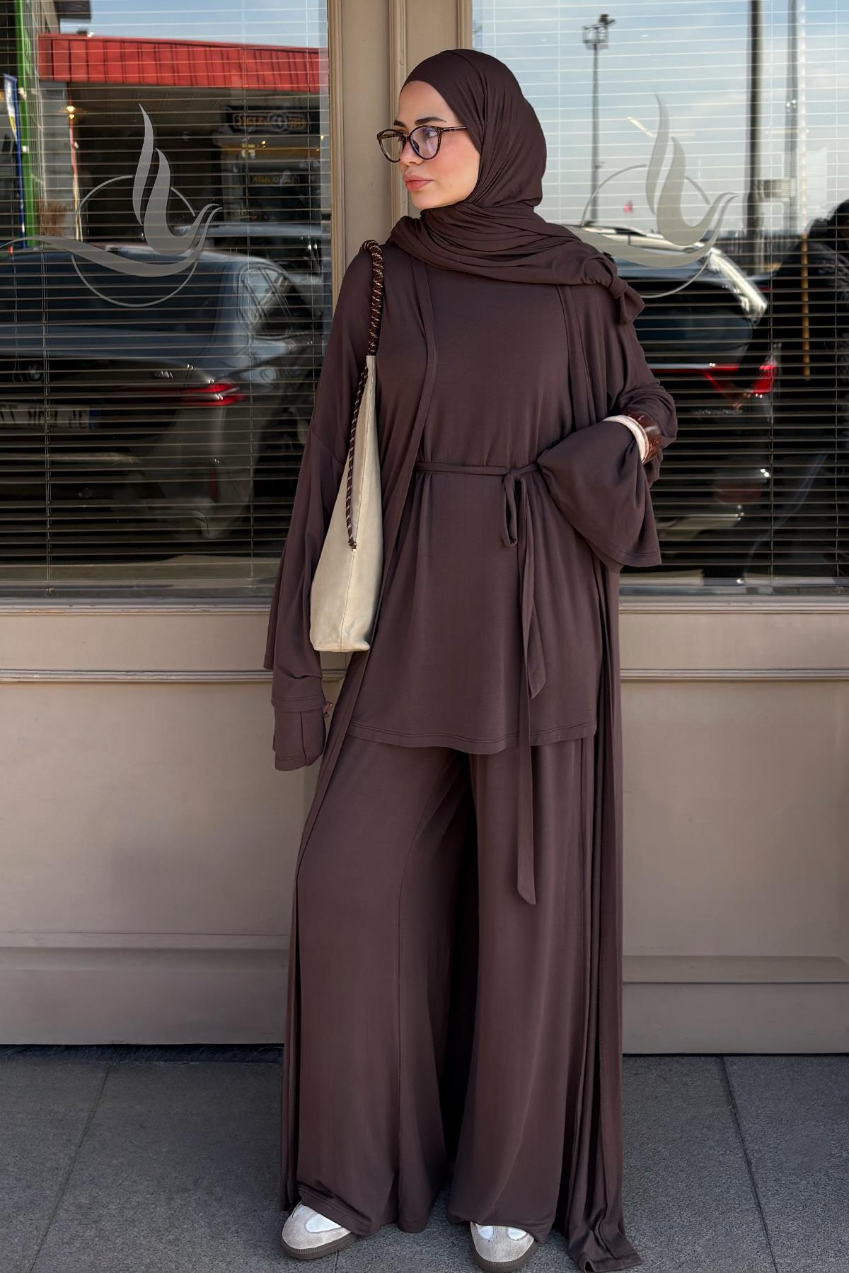 Micro Modal Abaya Kahve