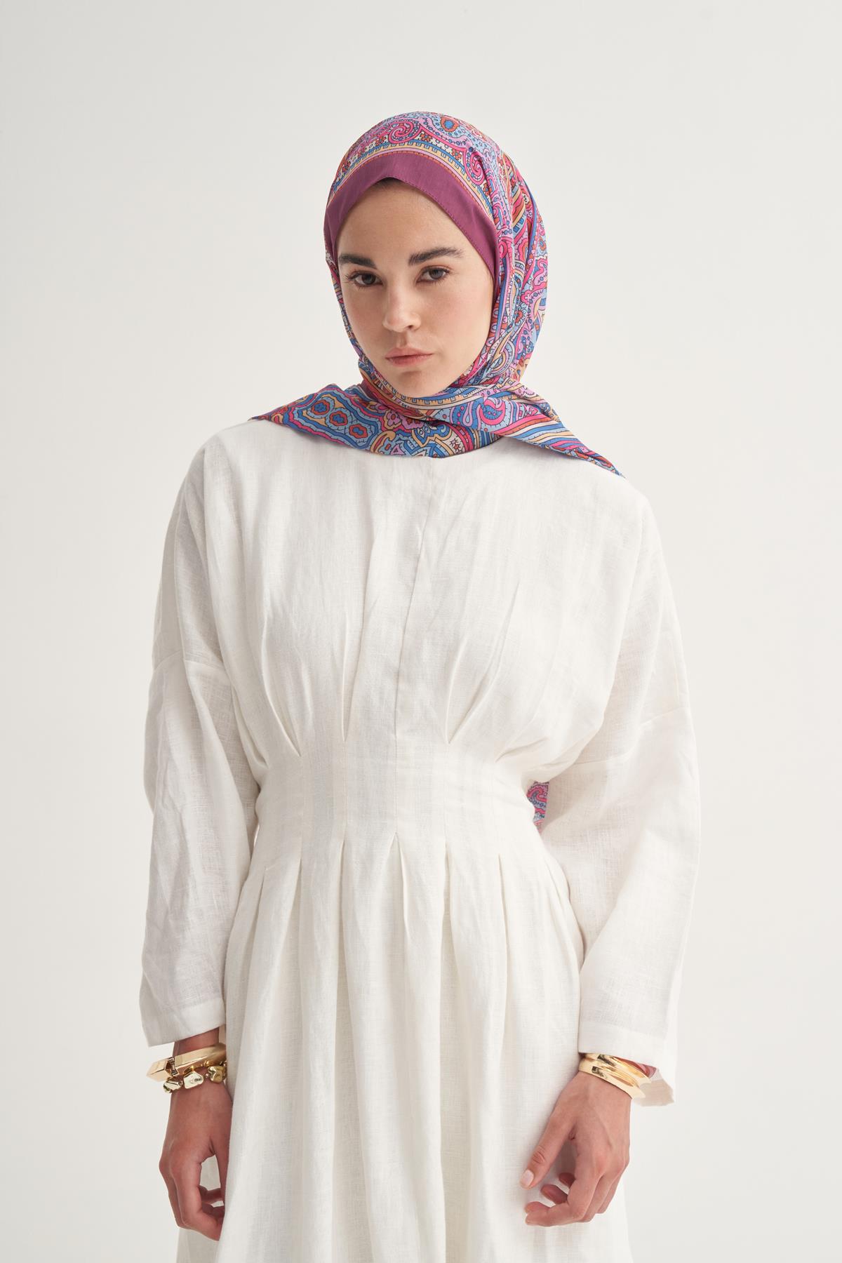 Sienna Pembe Nilla Pamuklu Şal