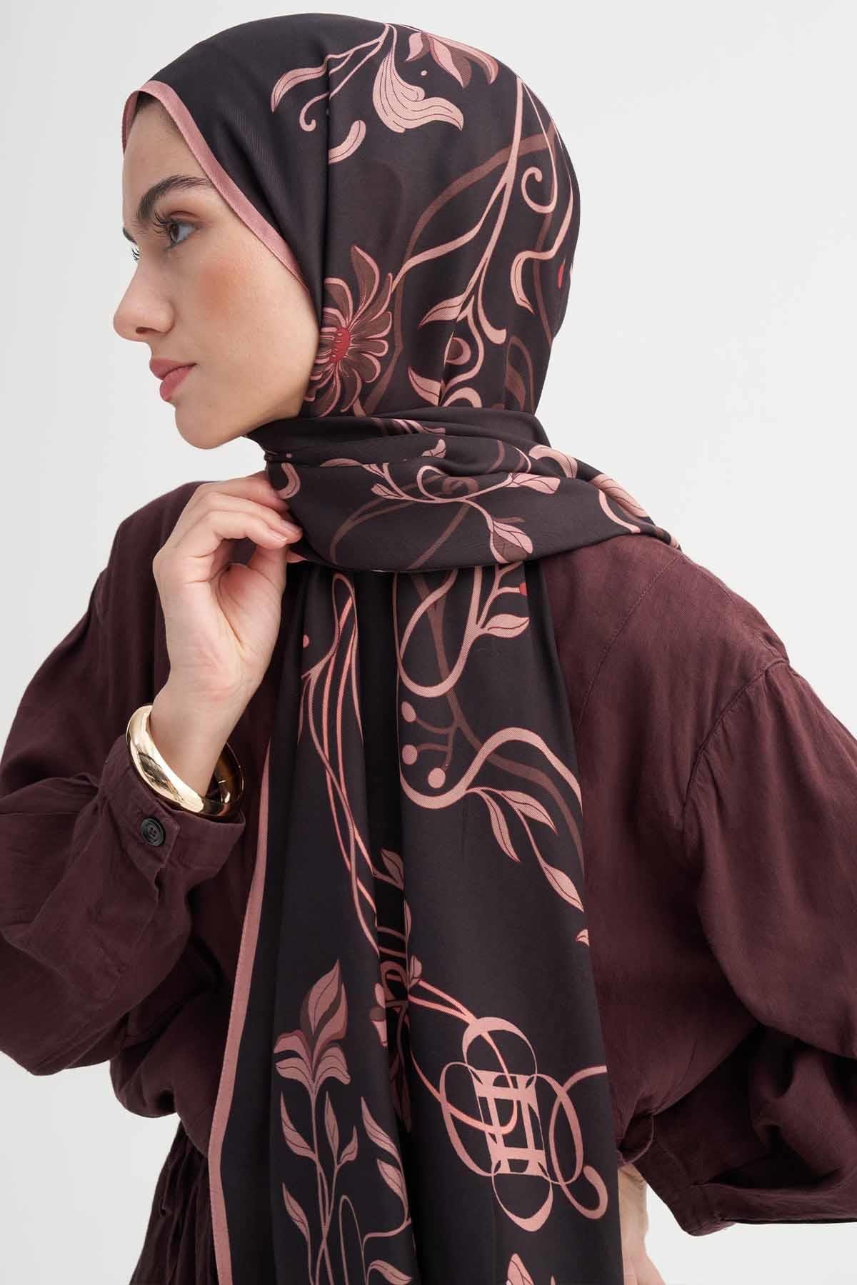 Selira İncira Viskon Şal Mürdüm