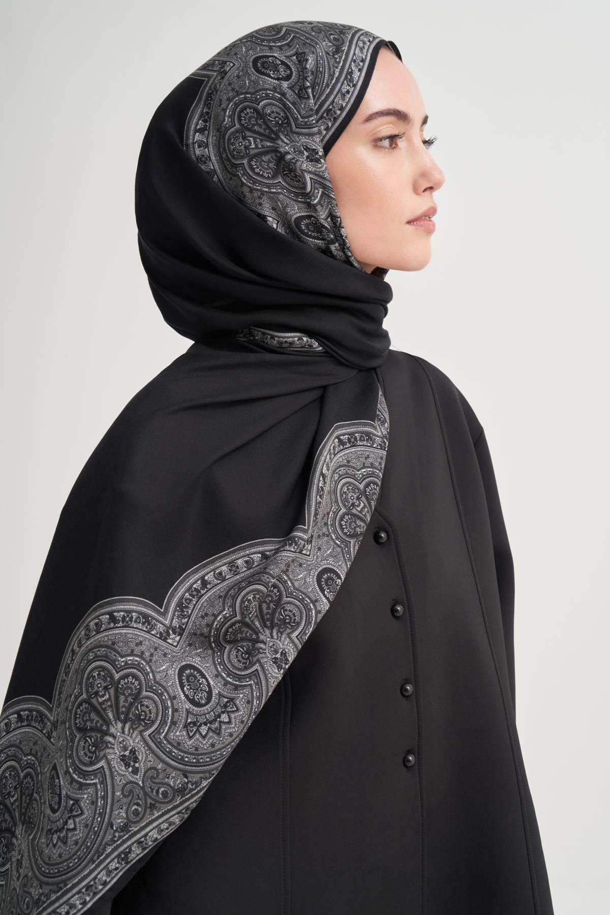 Breeze İncira Viskon Şal Siyah