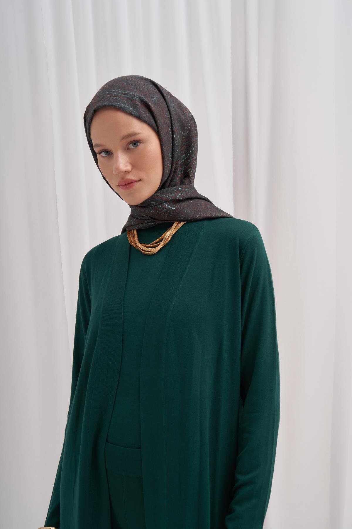 Amber Sahara Renkli Comfy İpek Şal