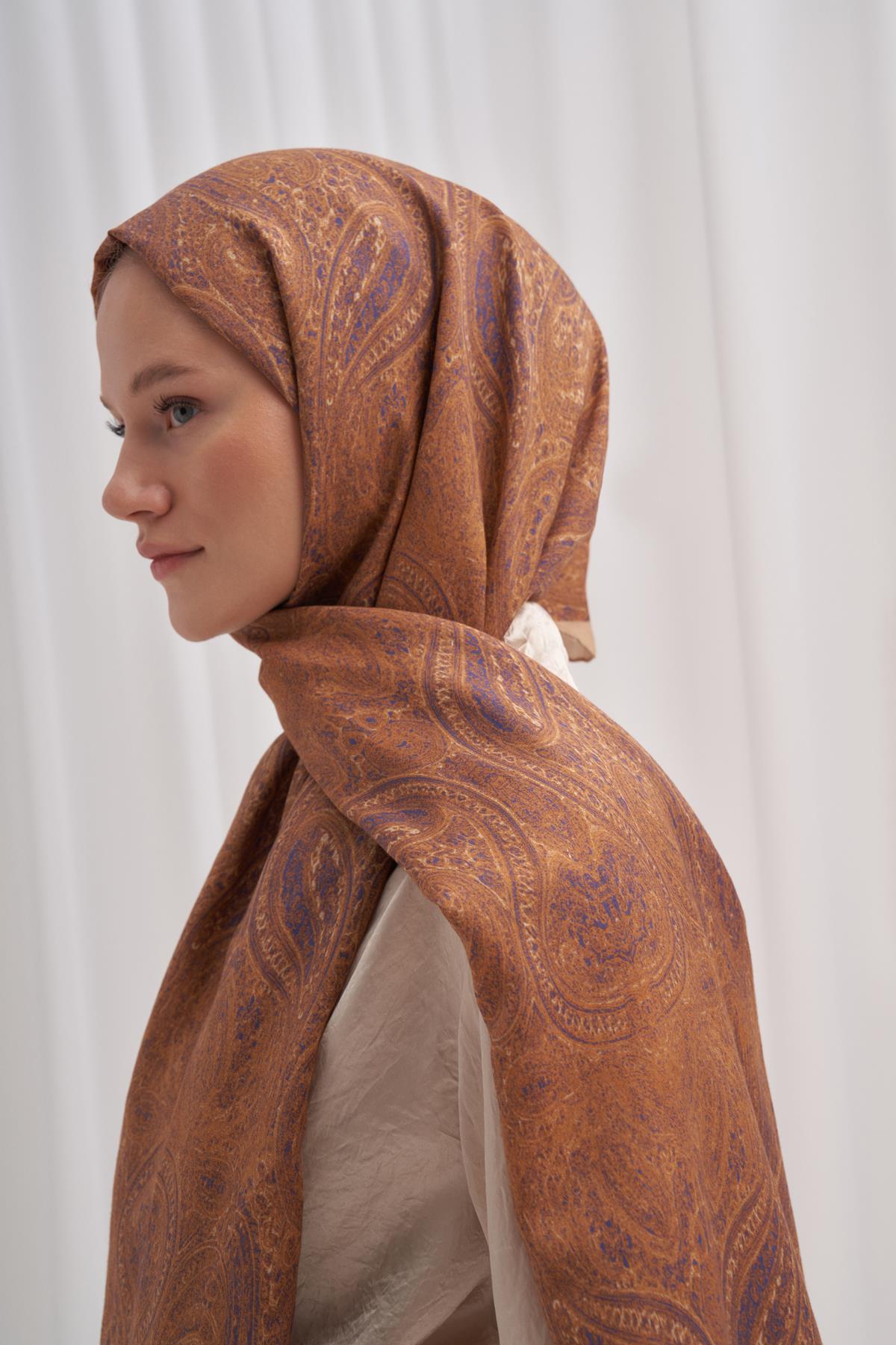 Amber Taba Comfy İpek Şal