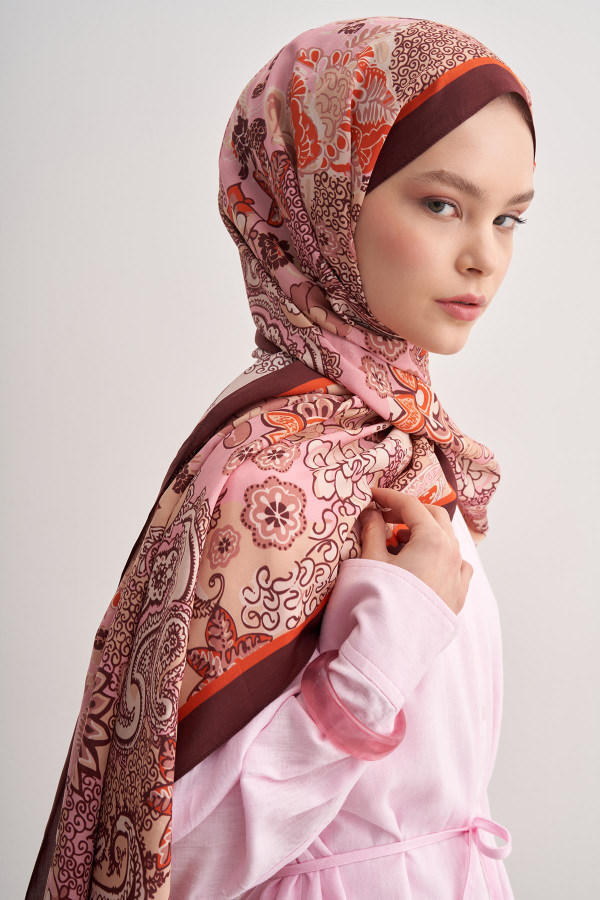 Royal Bordo Vela Floş Şal