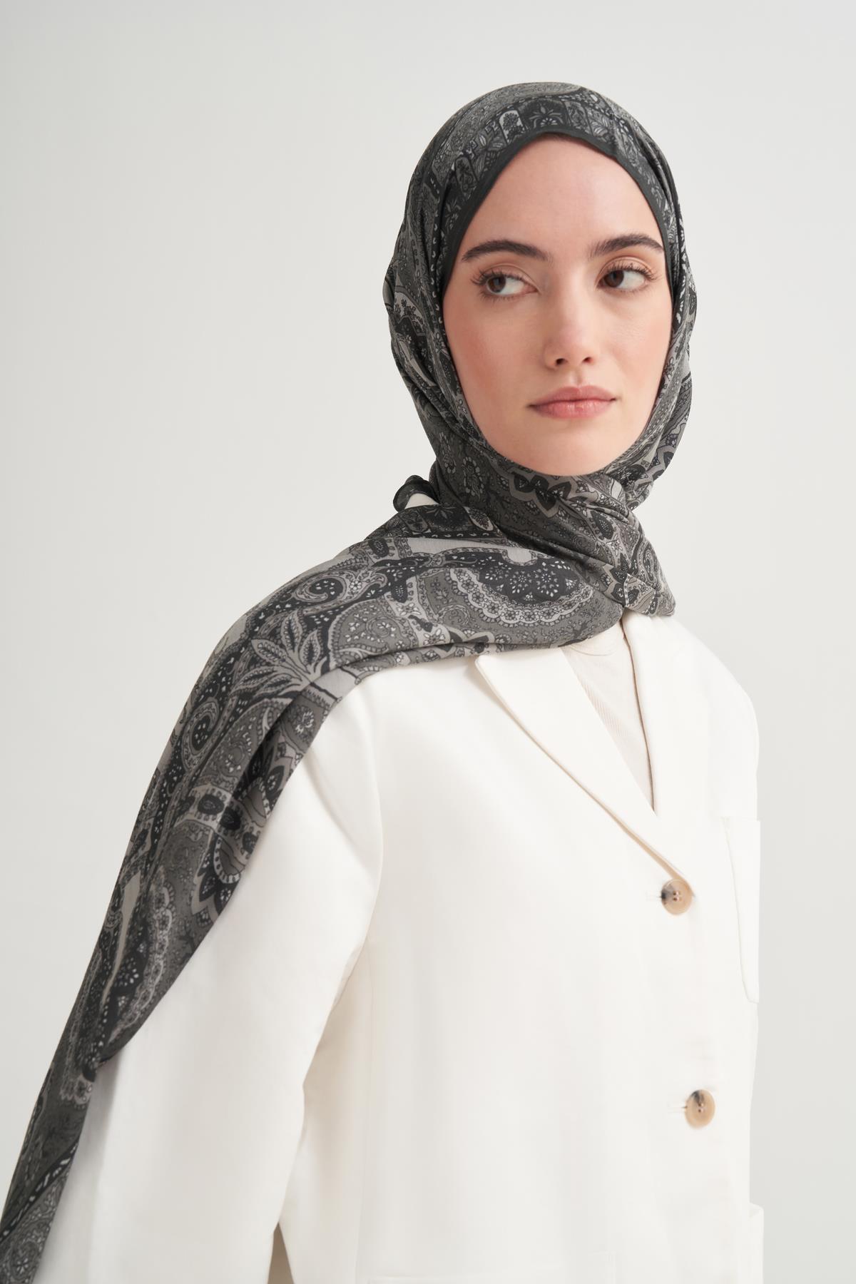 Aria İncira Viskon Şal Gri