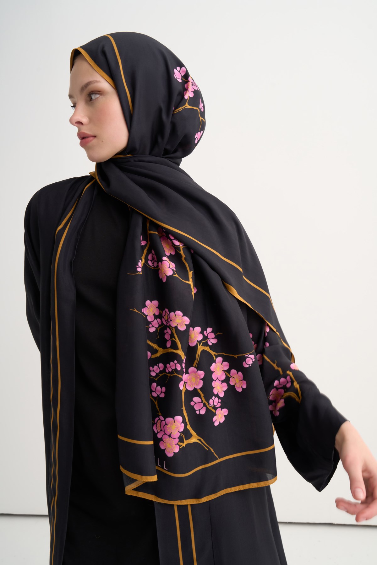 Bloomera Floş Şal Siyah