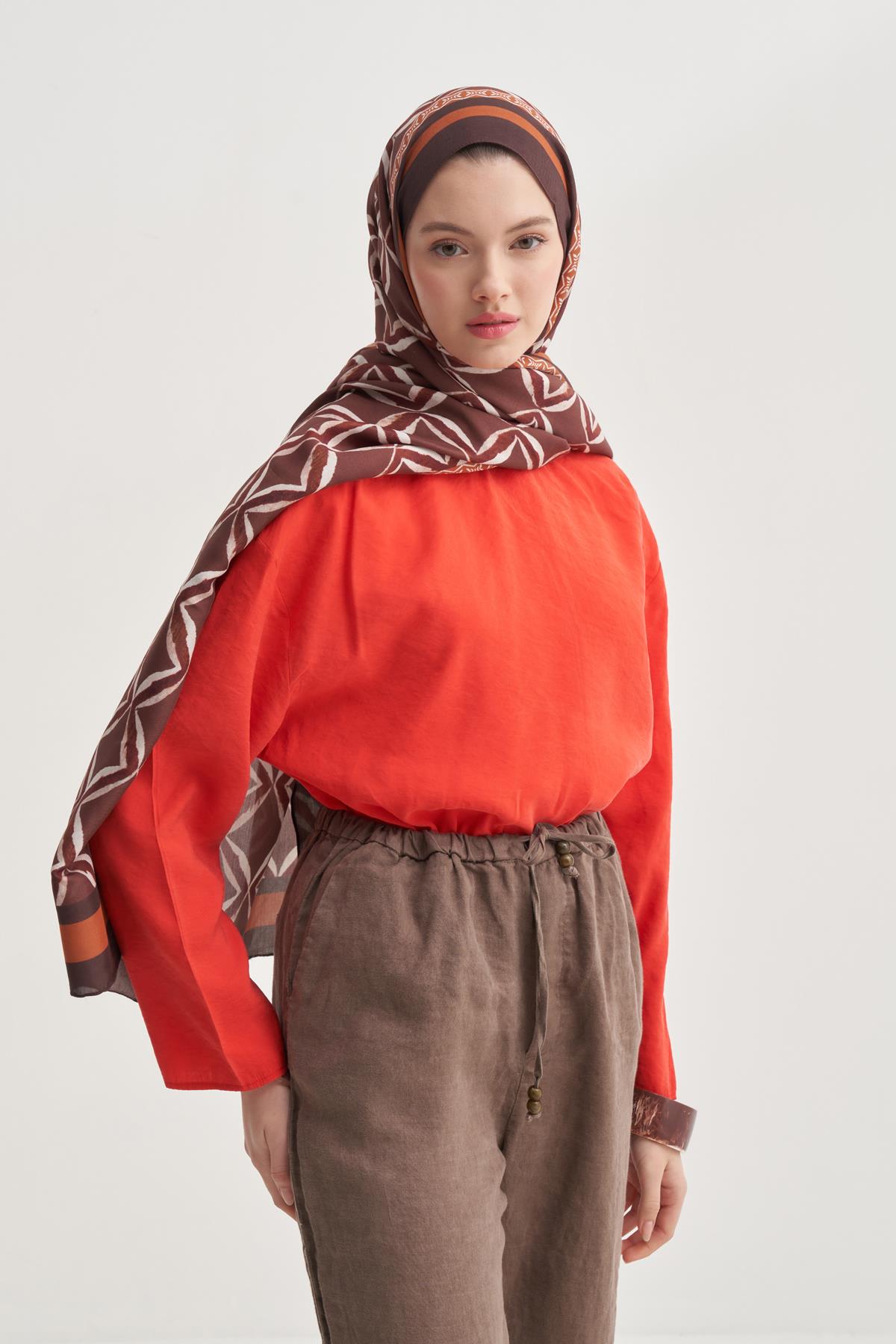 Velora Vela Floş Şal Taba