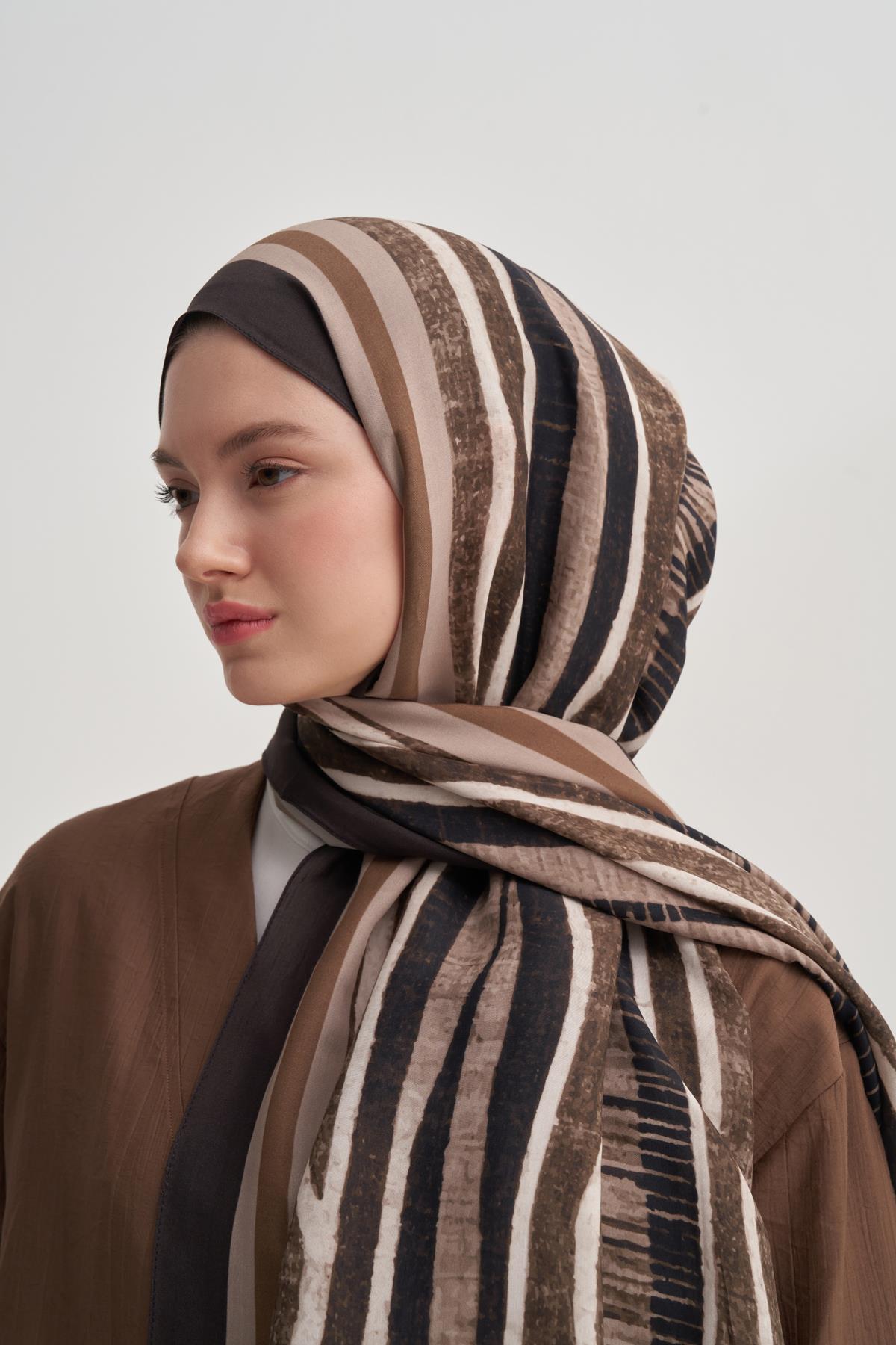 Arden Vela Floş Şal Acı Kahve