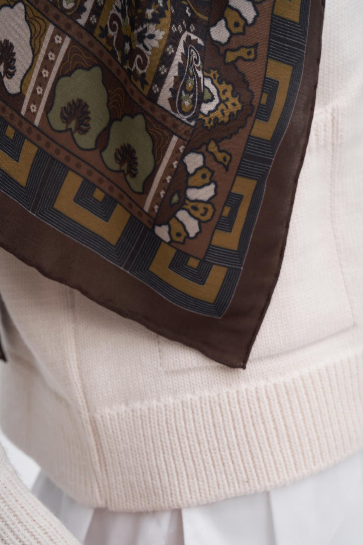 Breeze Haki Early İpek Şal