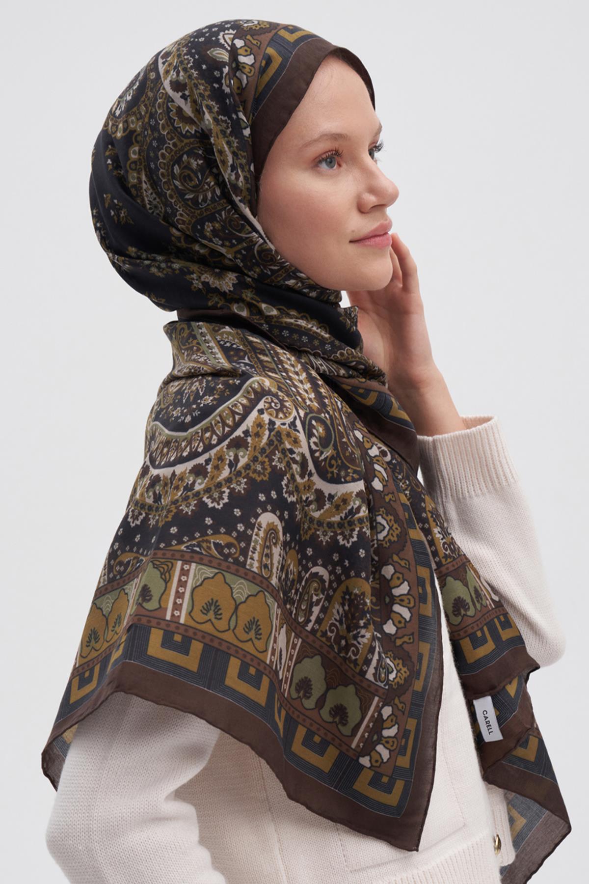 Breeze Haki Early İpek Şal