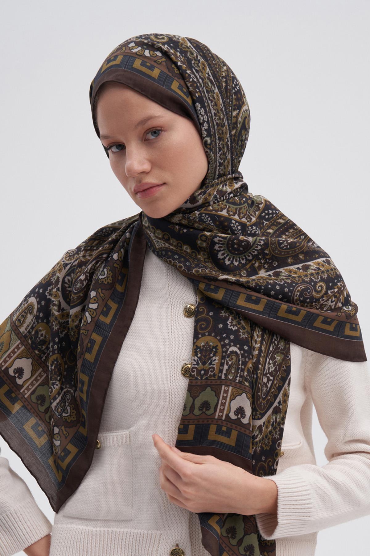 Breeze Haki Early İpek Şal