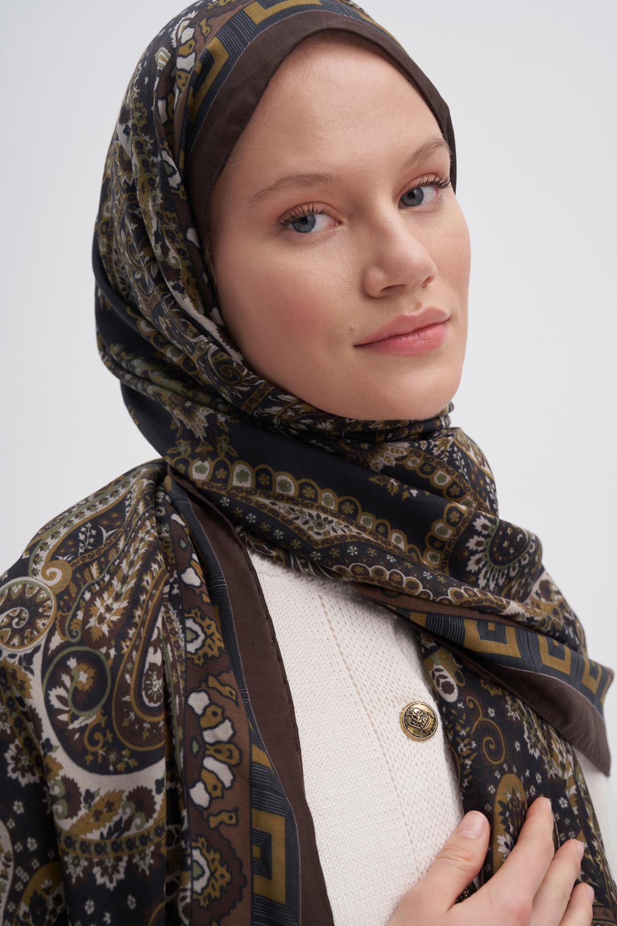 Breeze Haki Early İpek Şal