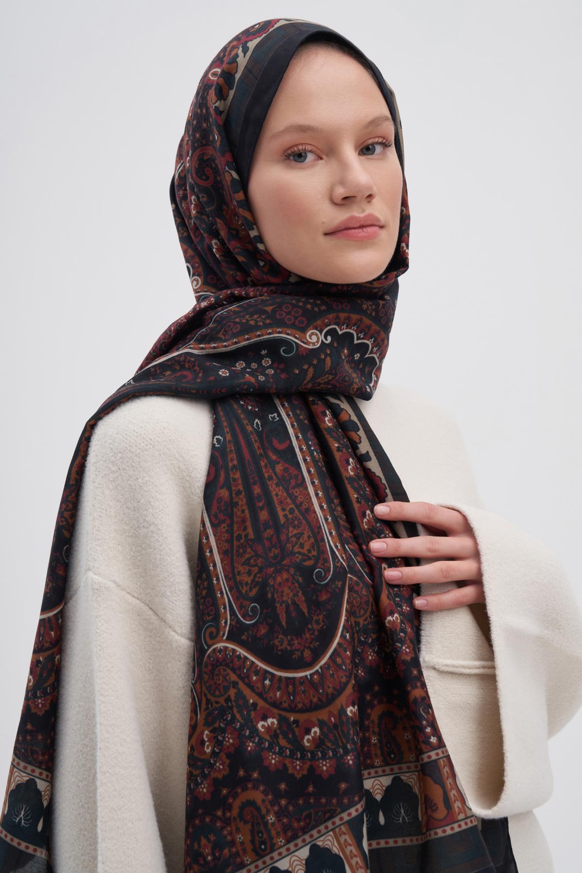 Breeze Kızıl Early İpek Şal