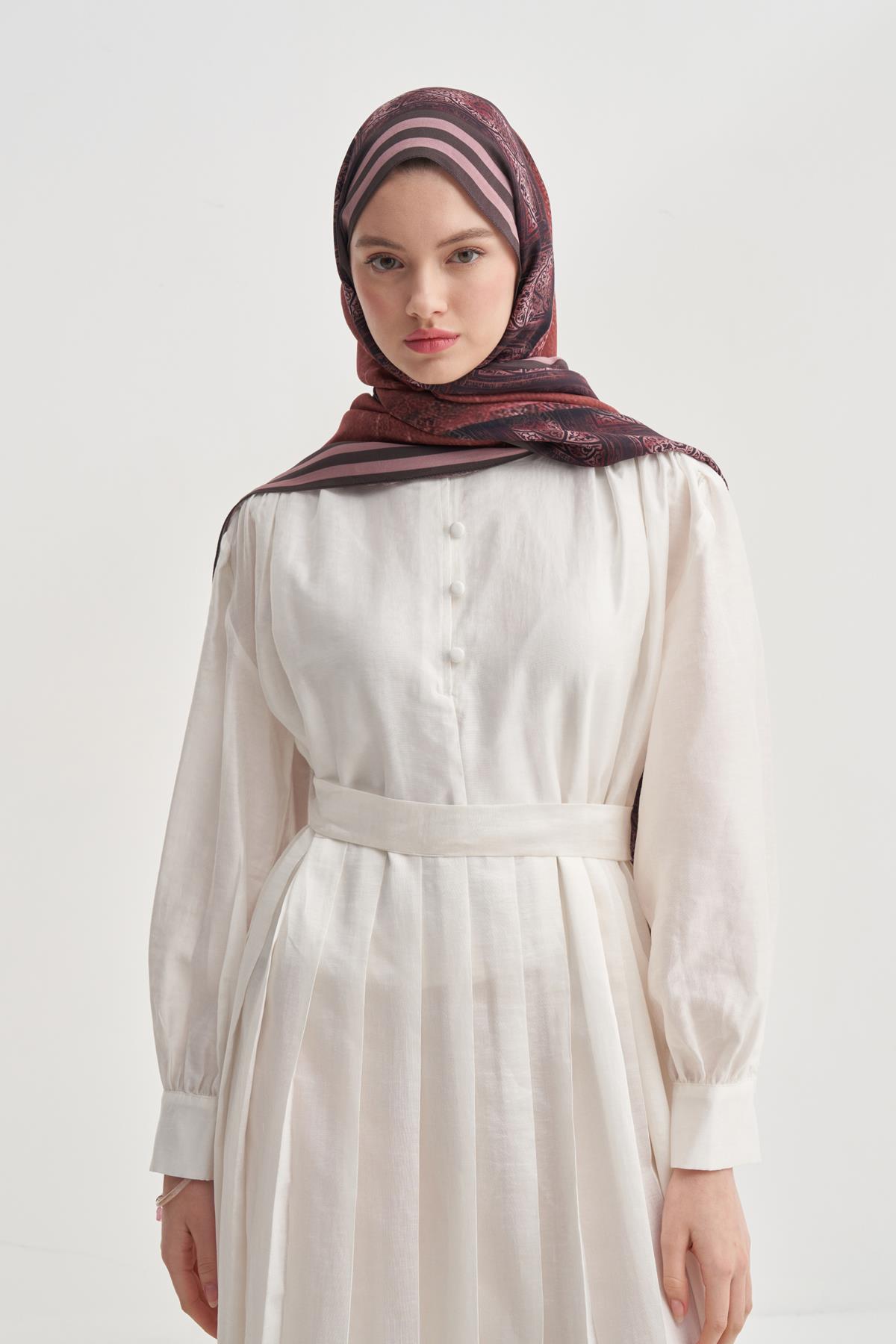 Serenya Vela Floş Şal Kızıl