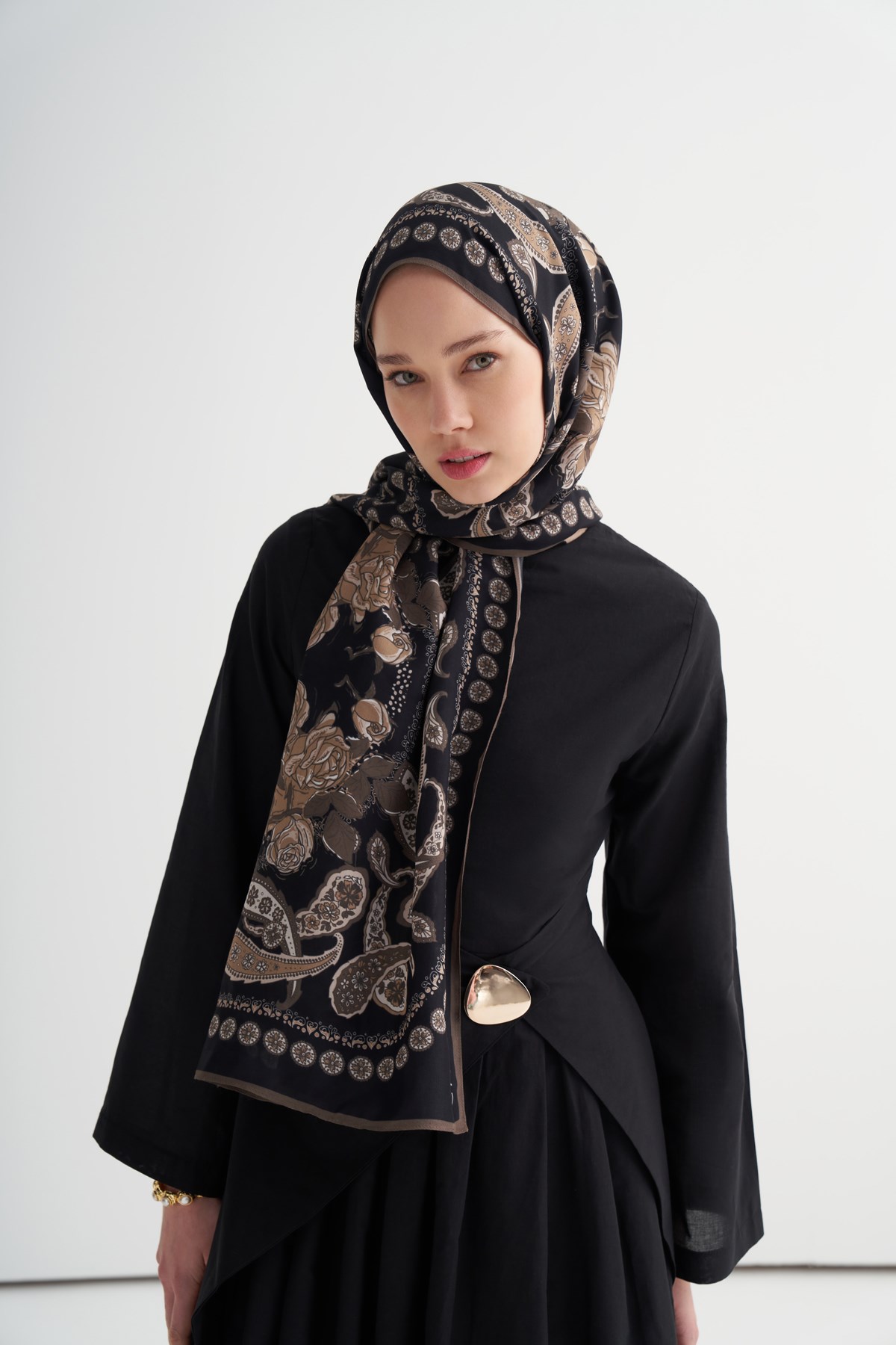 Moon Monogram Floş Şal Bej