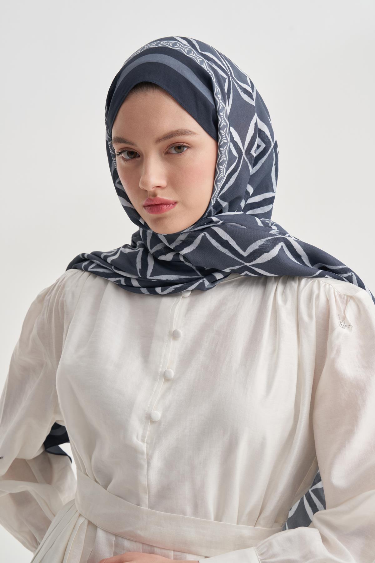 Velora Vela Floş Şal Lacivert