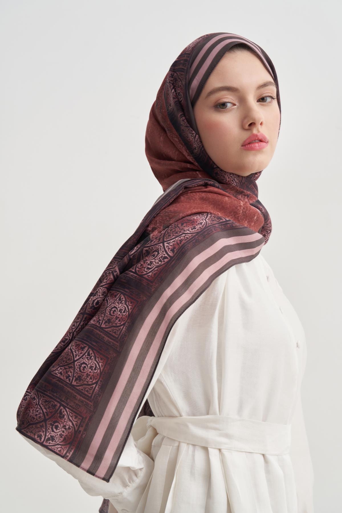 Serenya Vela Floş Şal Kızıl