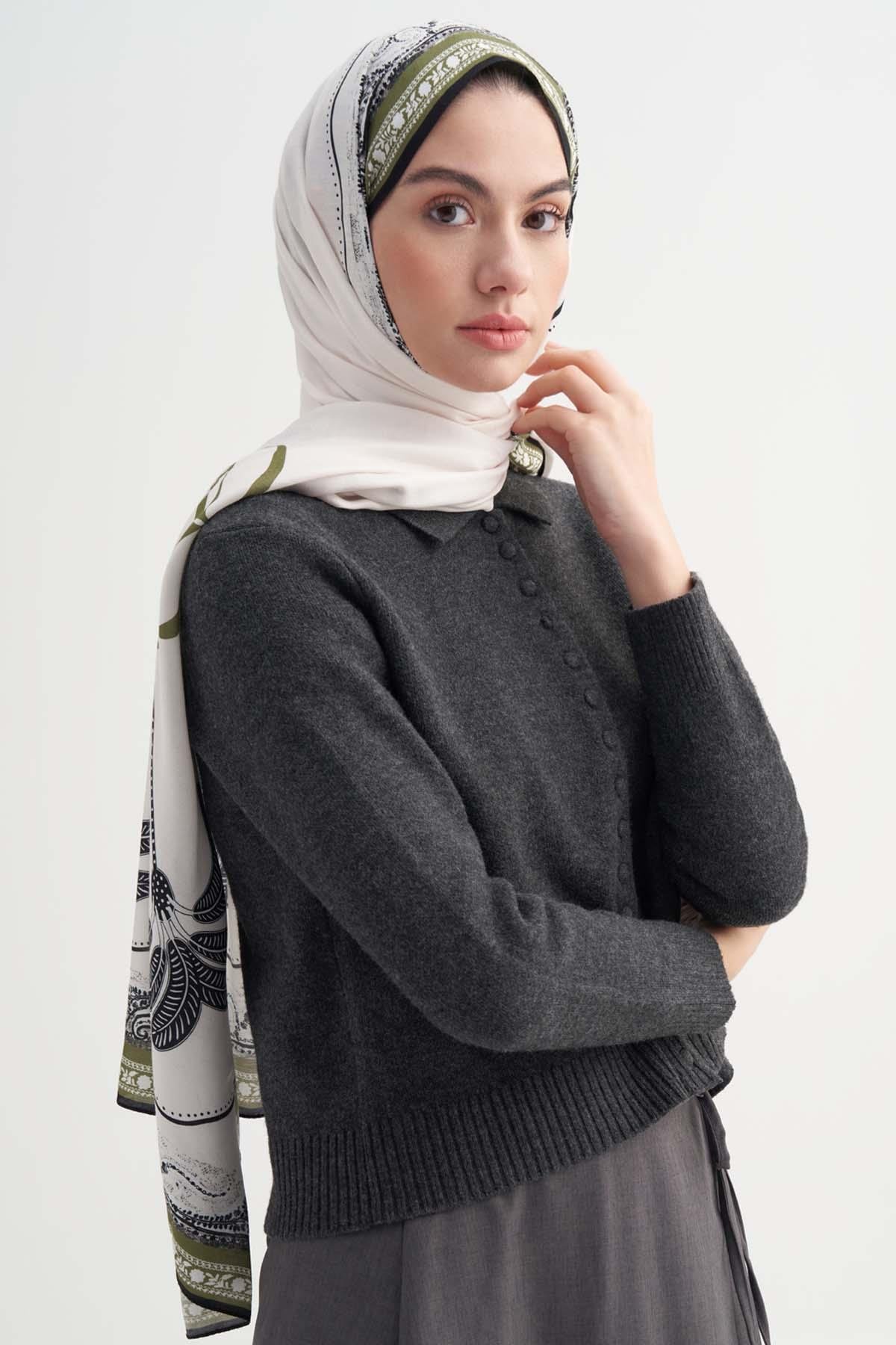 Elara İncira Viskon Şal Ekru