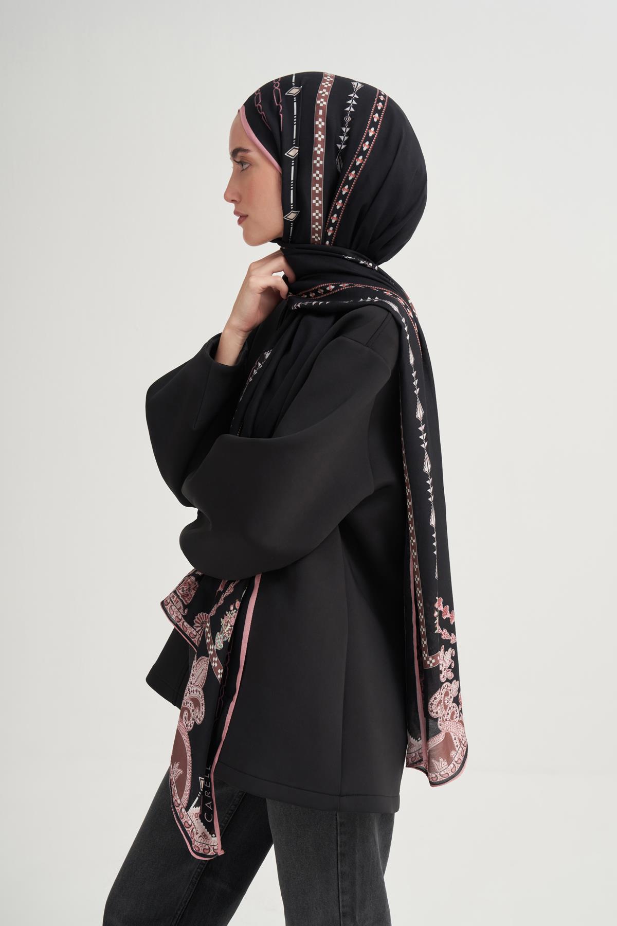 Saphira İncira Viskon Şal Soft Pembe