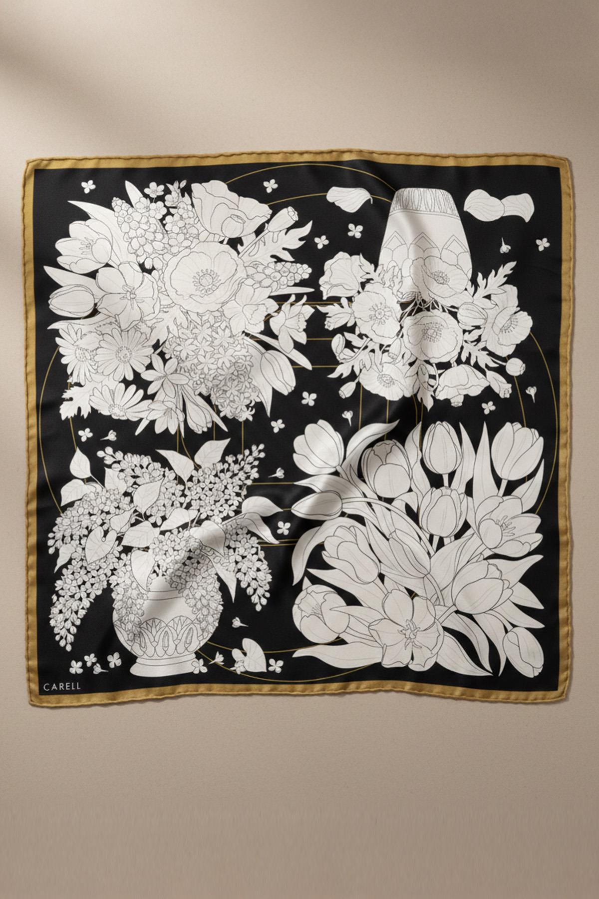 Atelier Siyah Twill Eşarp