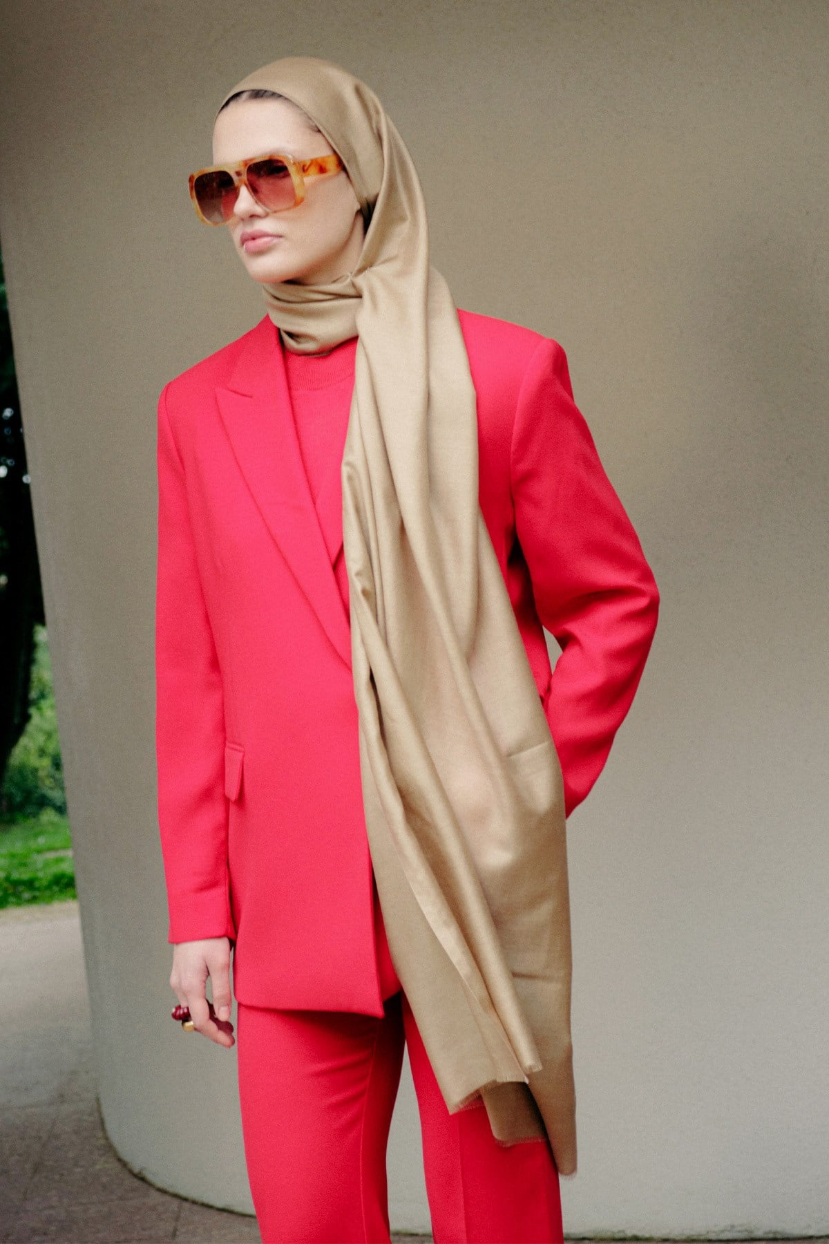 Kumbeji Düz İpek Şal