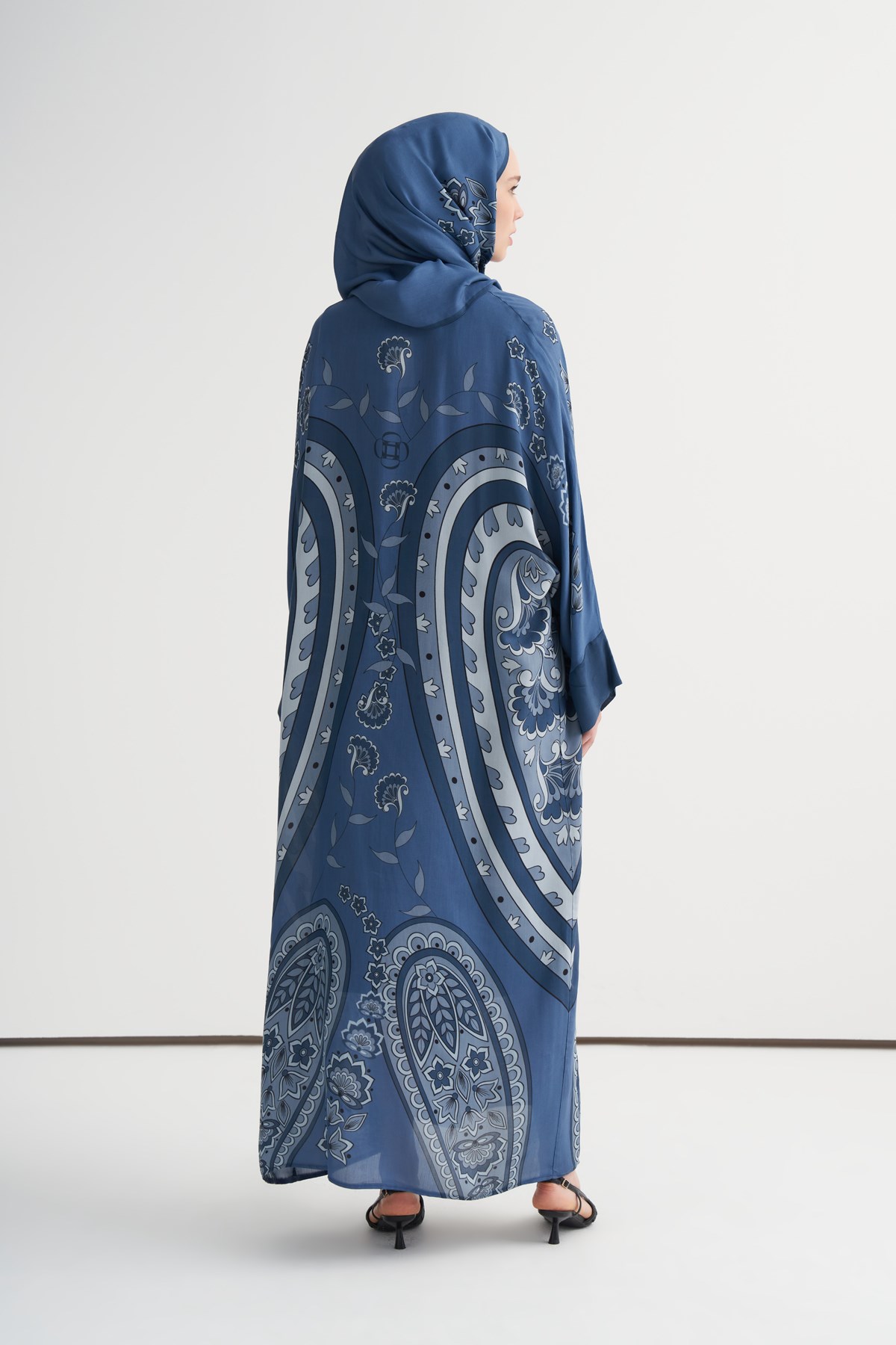 Etnik Floş Abaya Mavi