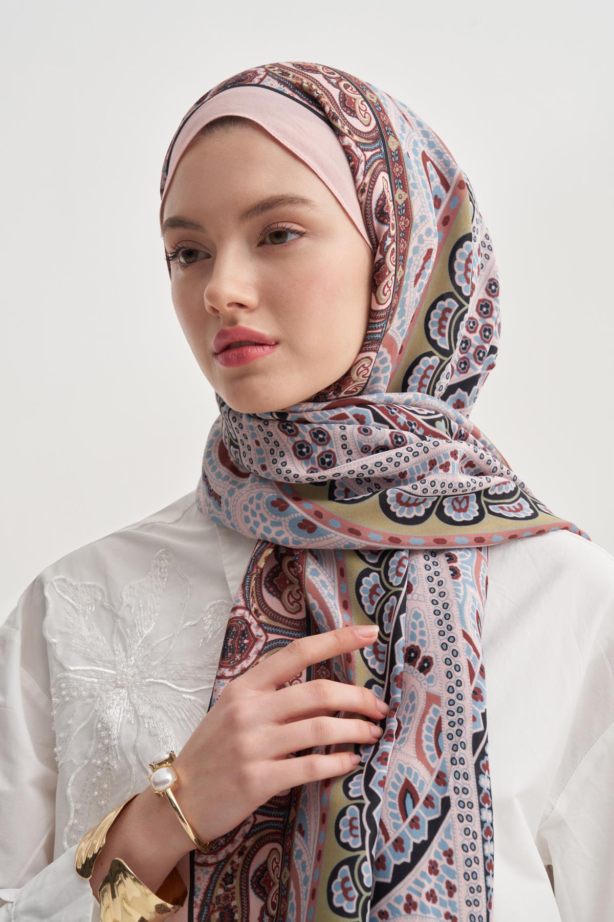 Olea Pudra Nilla Pamuklu Şal