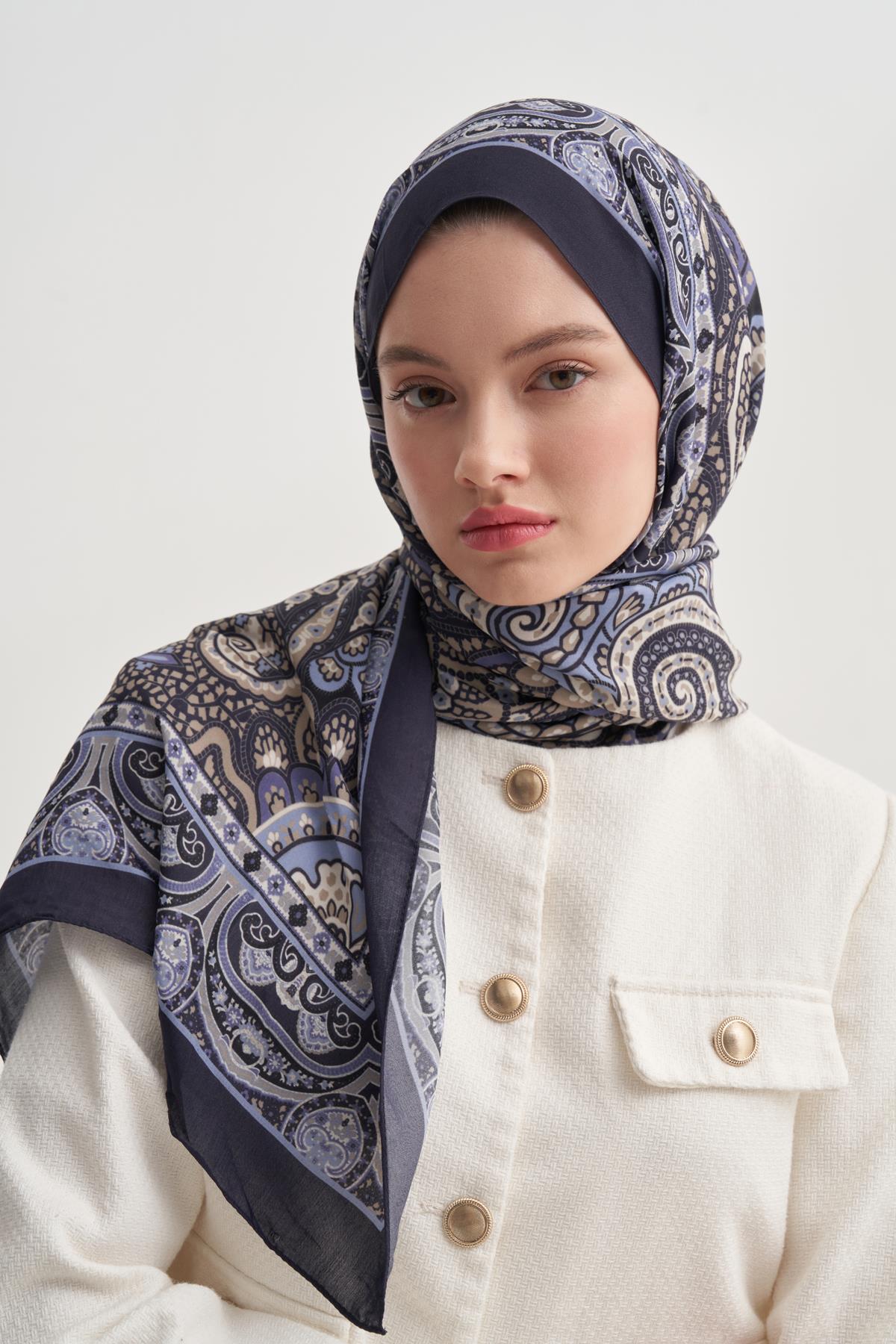 Olea Lacivert Nilla Pamuklu Şal