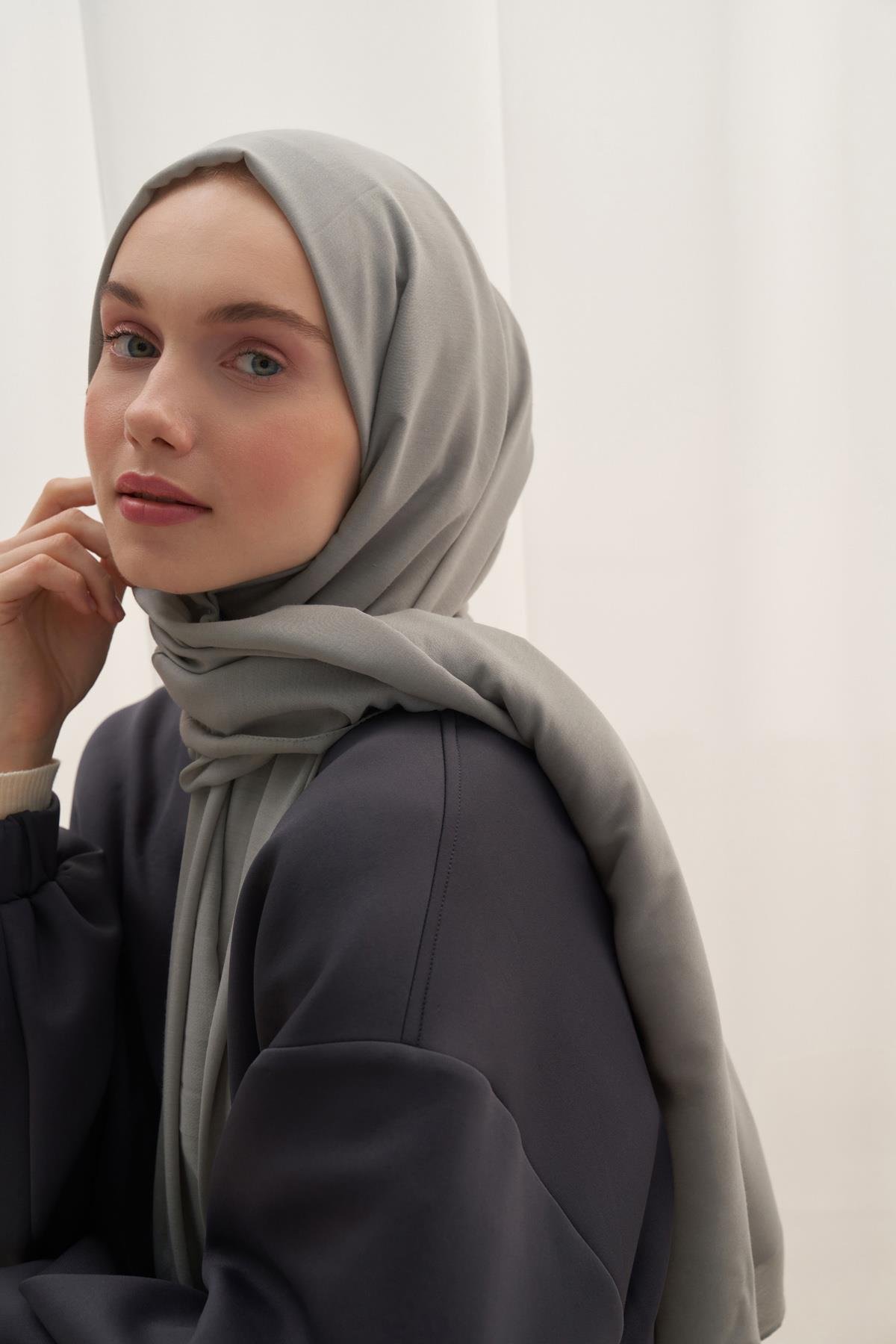 Compact Soft Şal Açık Gri