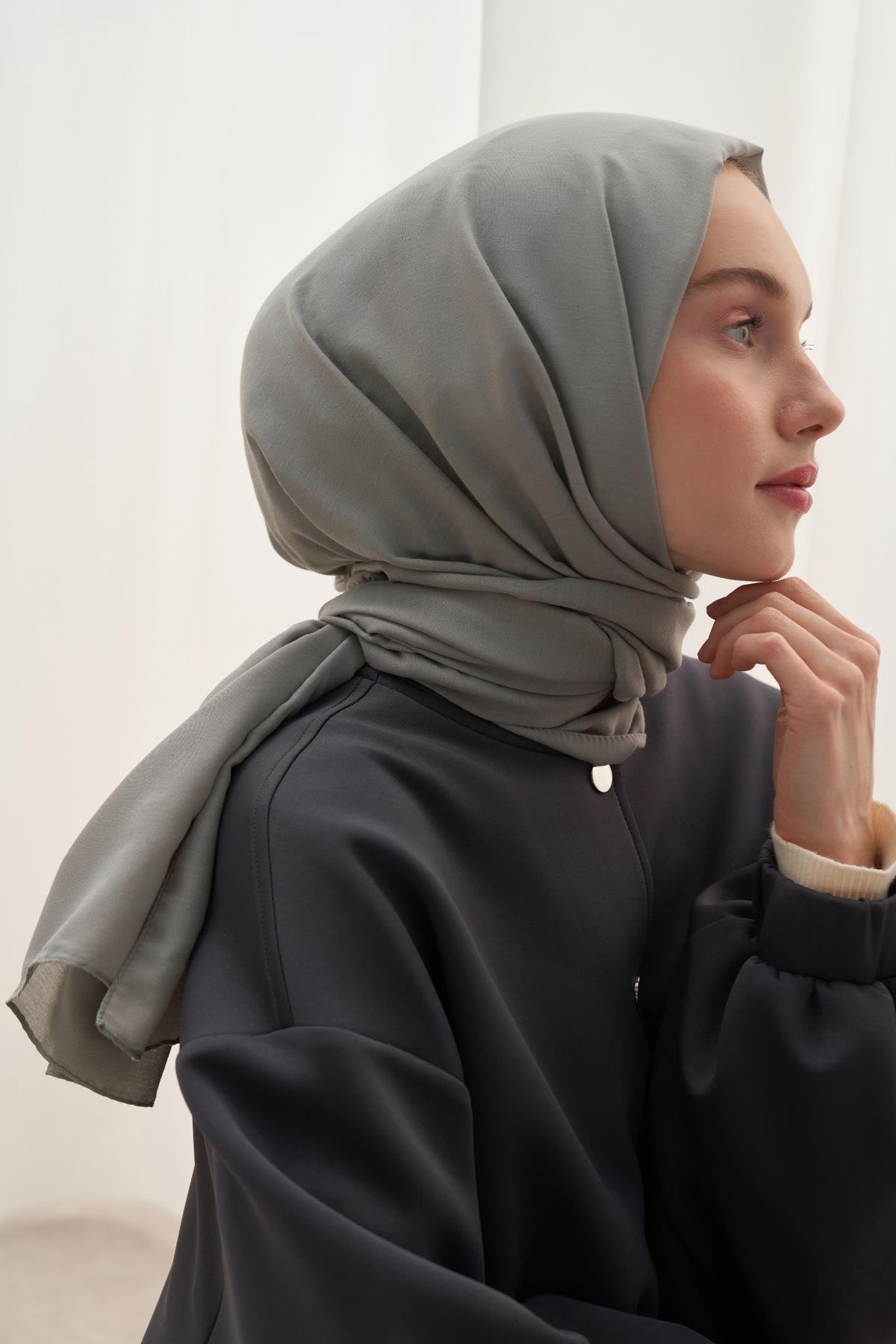 Compact Soft Şal Açık Gri