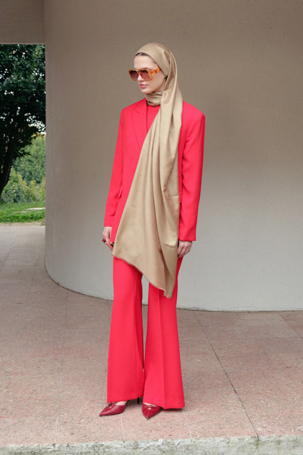 Kumbeji Düz İpek Şal