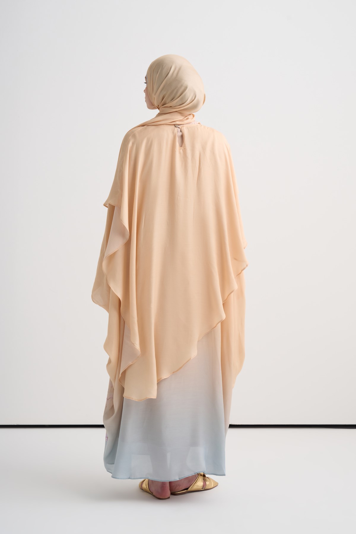 Rosalie İncira Şal Yaka Kaftan Kum Beji