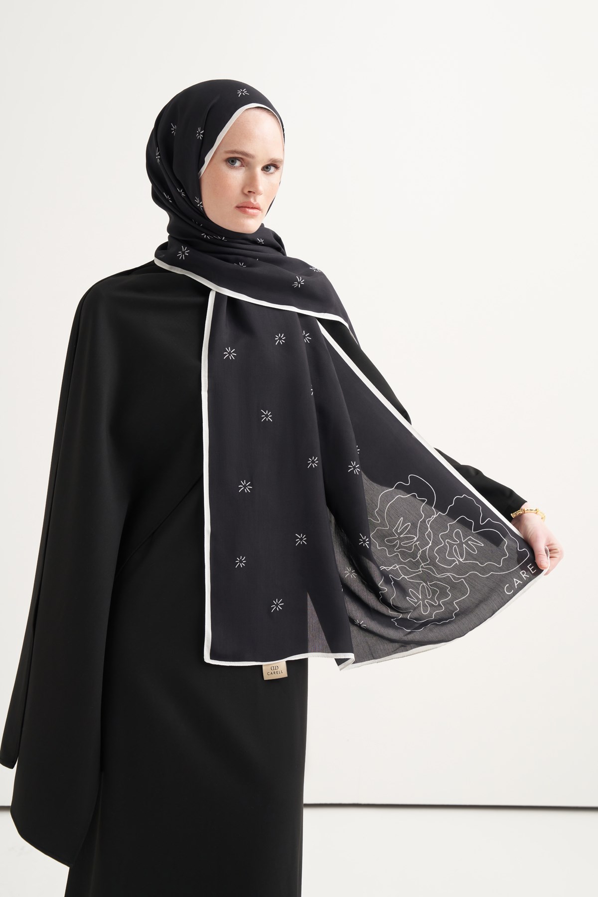 Mely Floş Şal Siyah