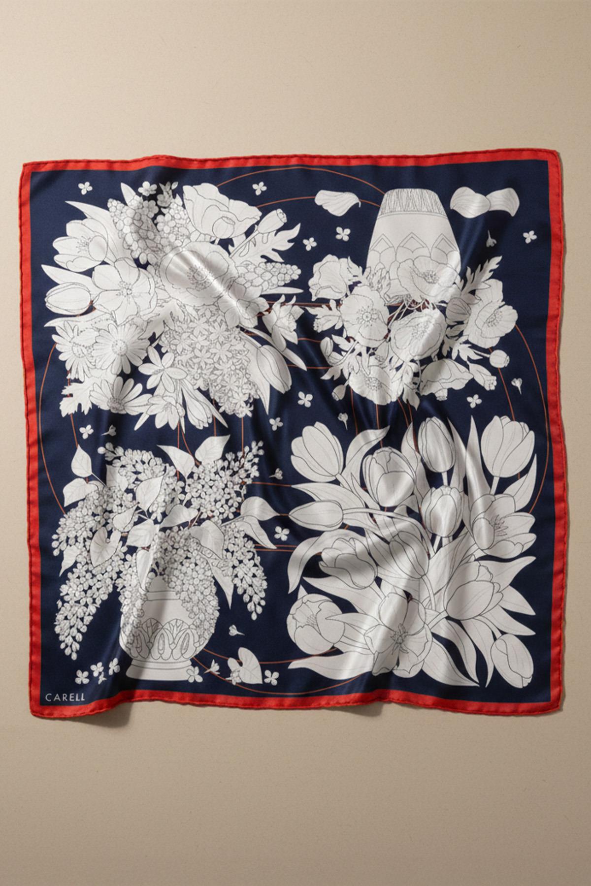Atelier Lacivert Twill Eşarp