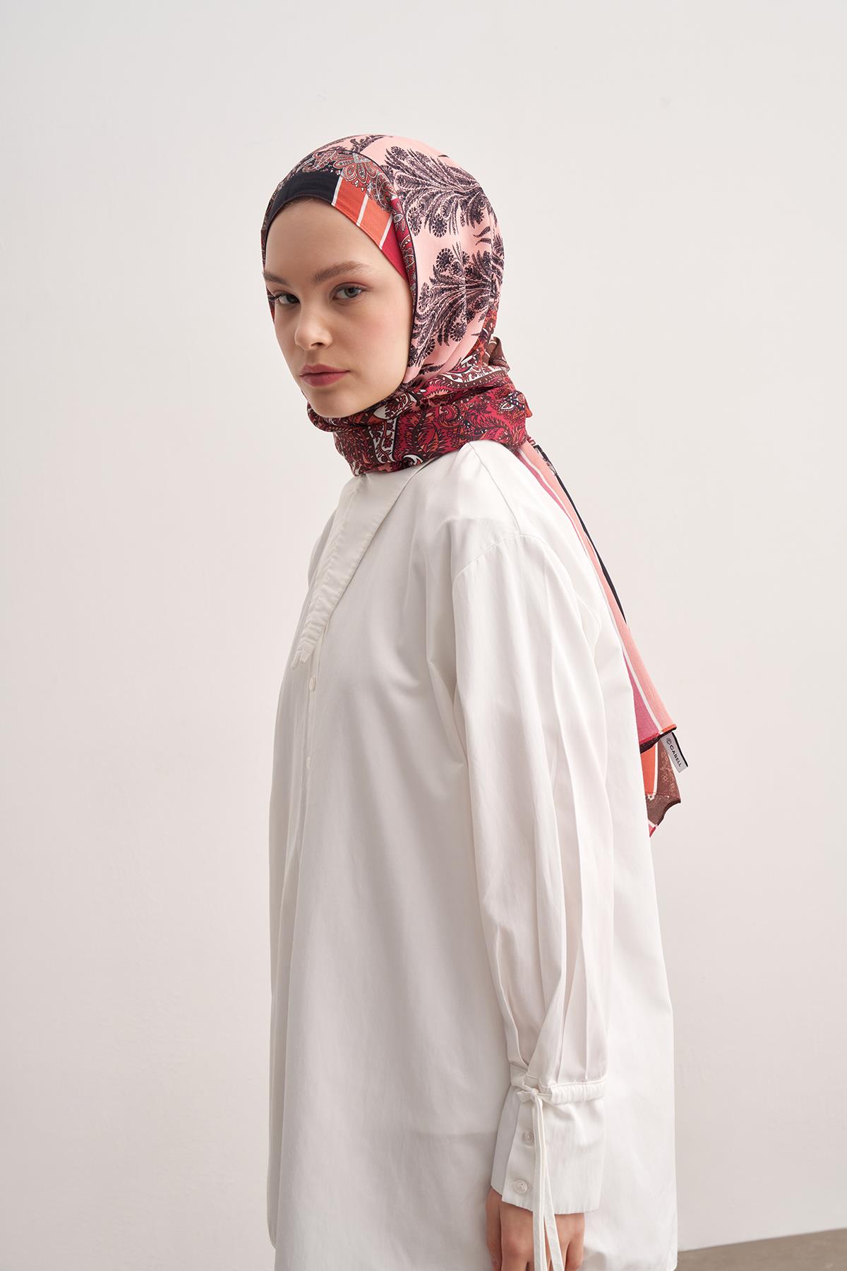 Ivory Mercan Vela Floş Şal